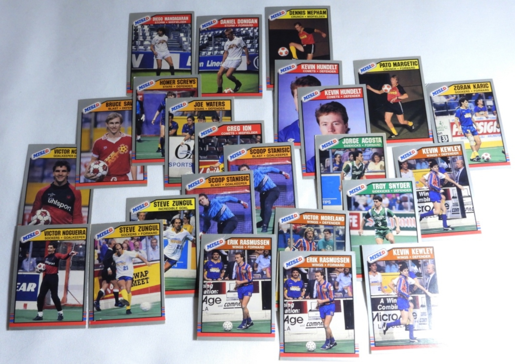 1990 MISL Soccer Trading Cards, 24-Card Lot