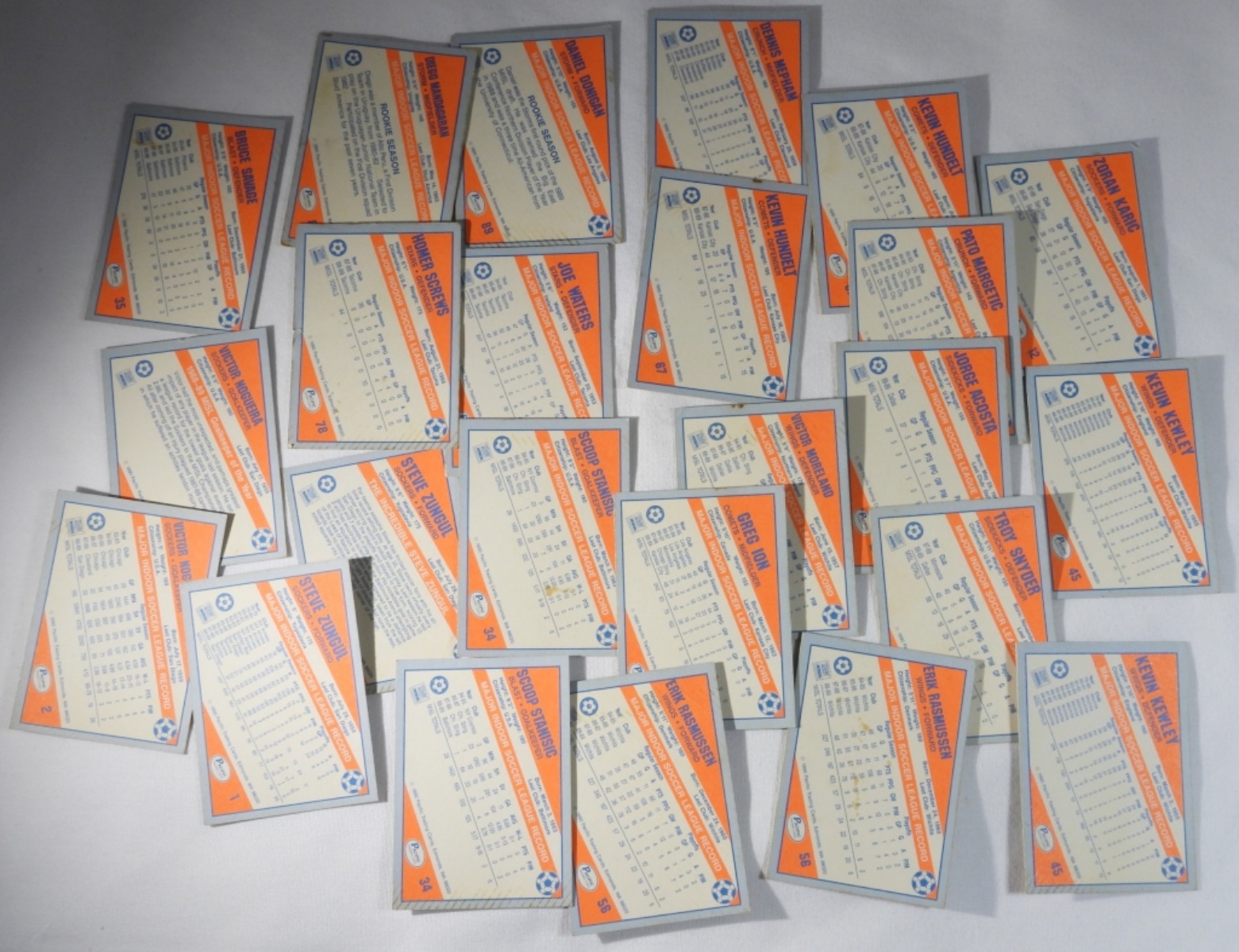 1990 MISL Soccer Trading Cards, 24-Card Lot