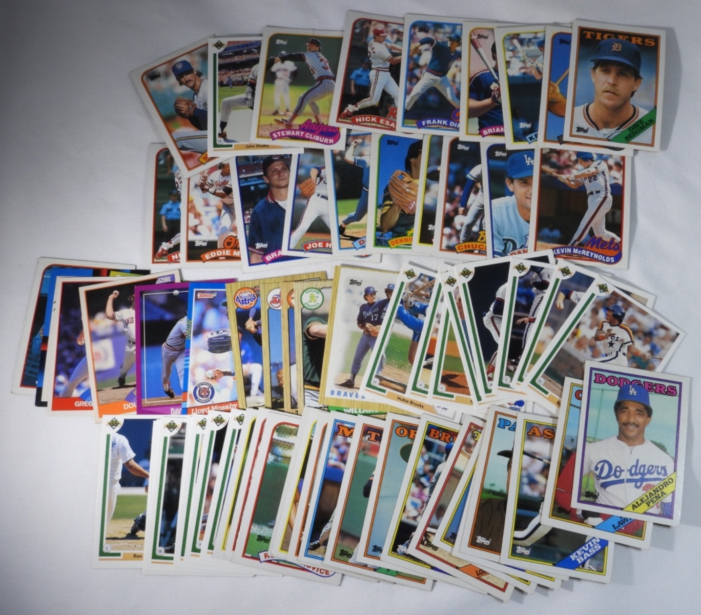 50+ Baseball Cards Mixed Lot, 1980s-1990s