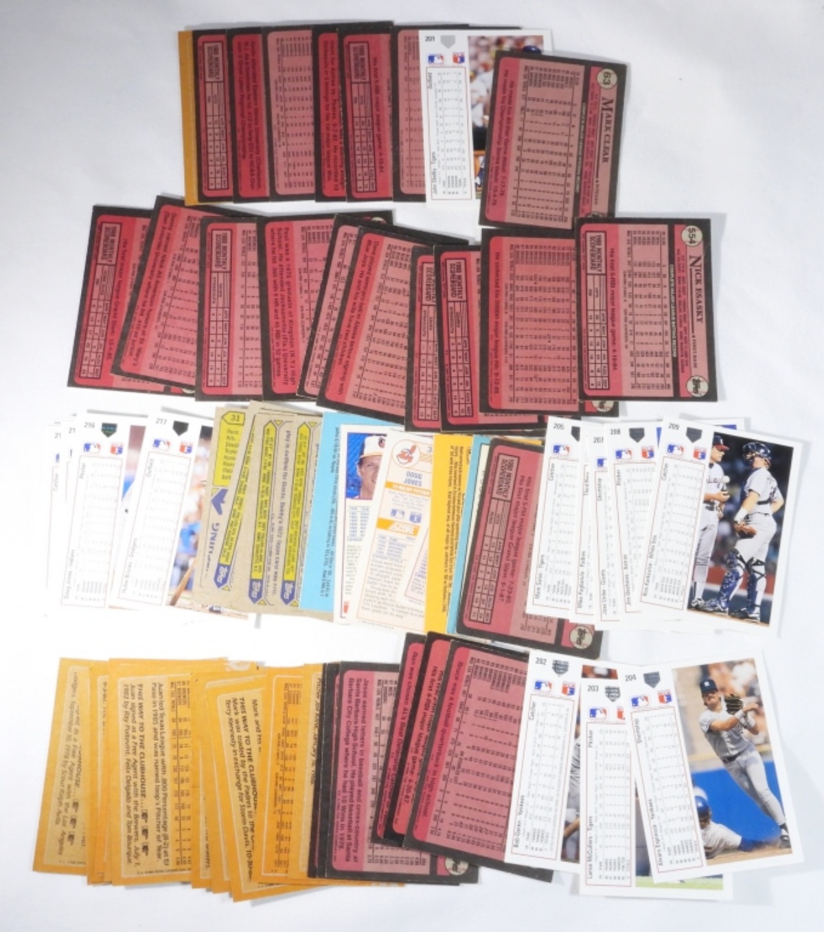50+ Baseball Cards Mixed Lot, 1980s-1990s