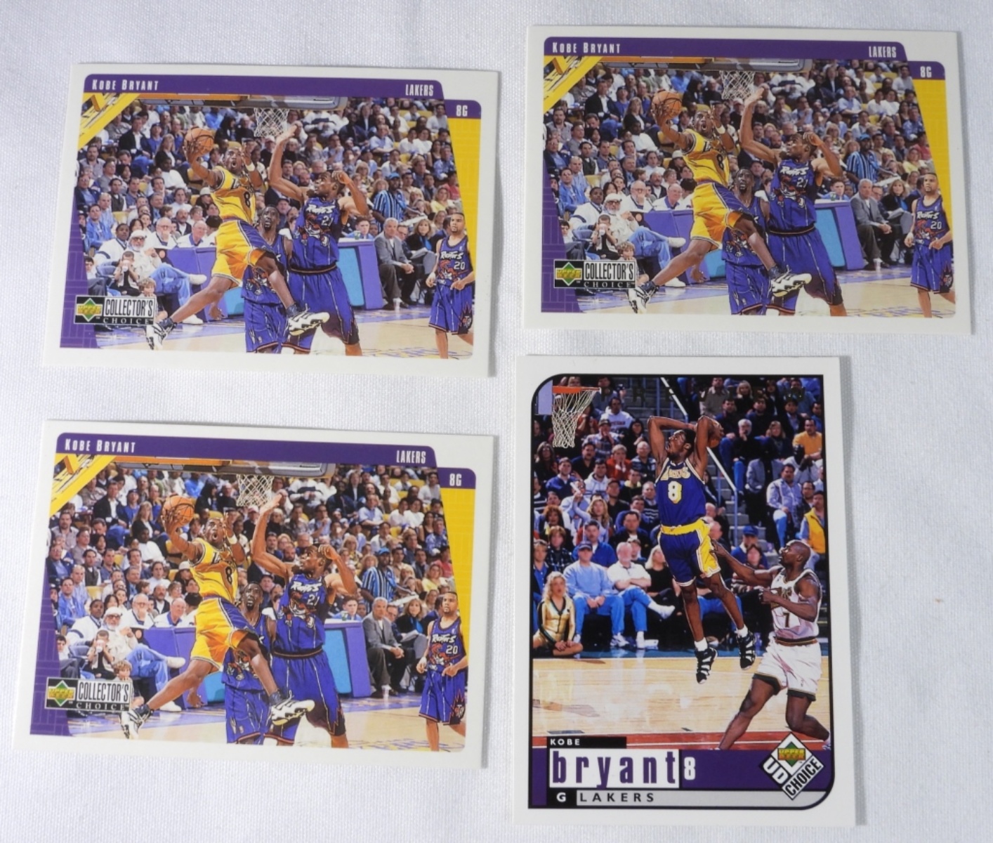 Kobe Bryant Upper Deck Trading Cards Lot (4 cards)