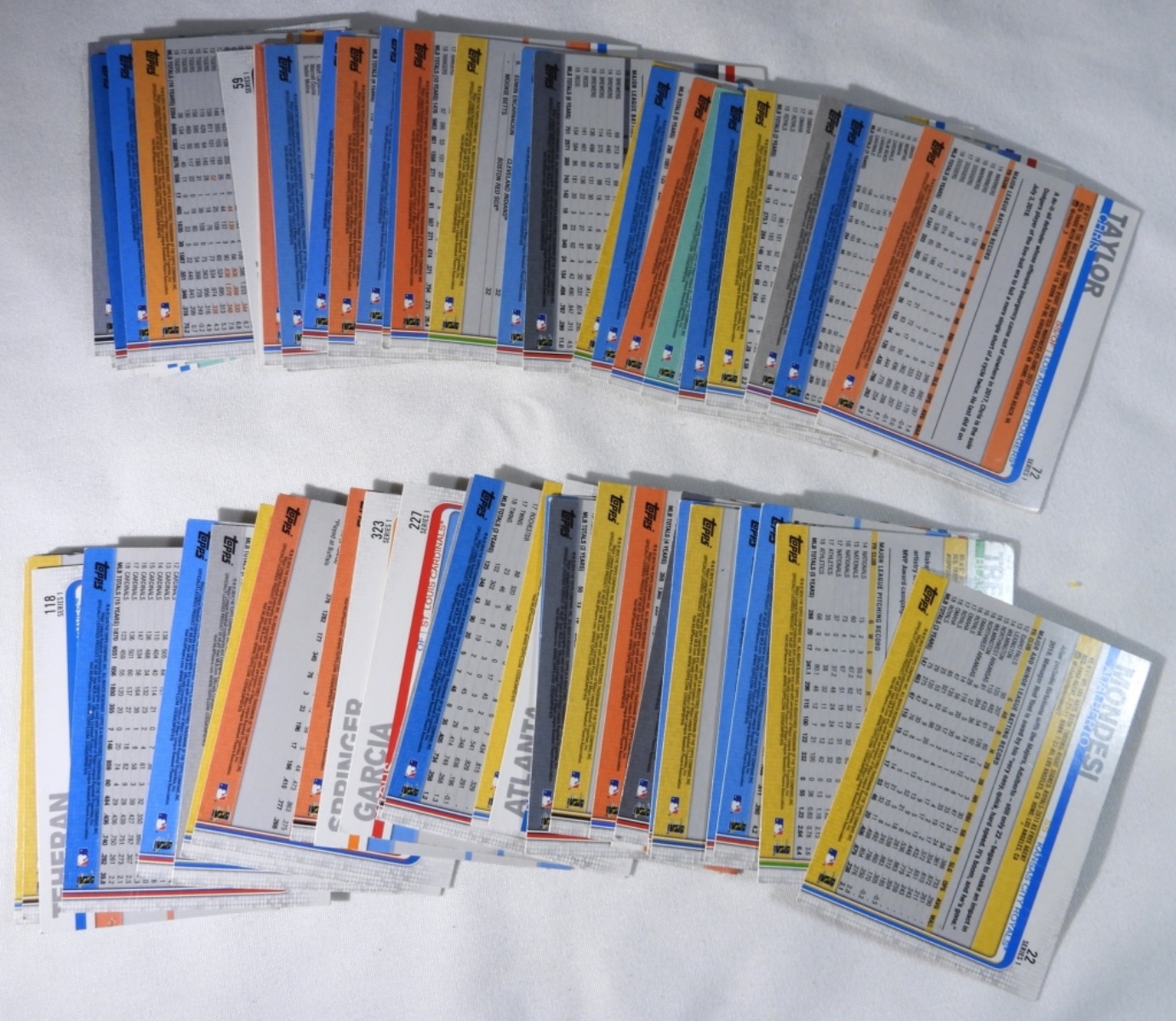 60+ 2019 Topps Baseball Cards Raw Lot