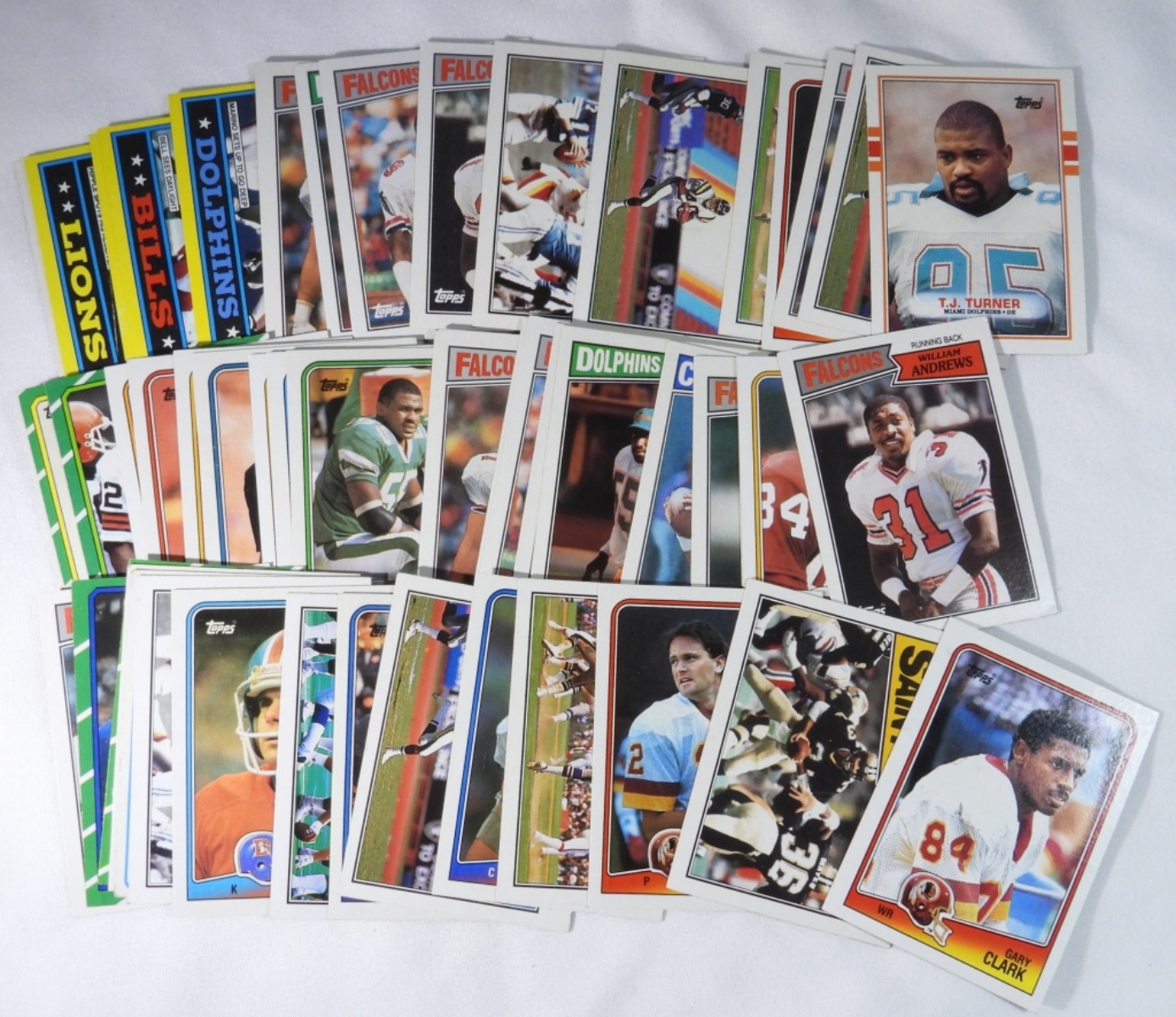 1980s Mixed Football Card Lot, 50+ Cards Raw