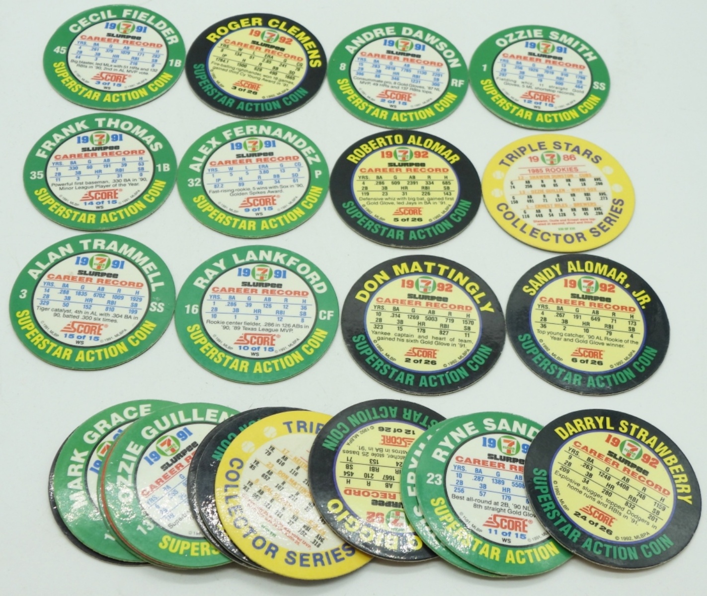 1979 Superstar Action Coins 7-Eleven Set of 24