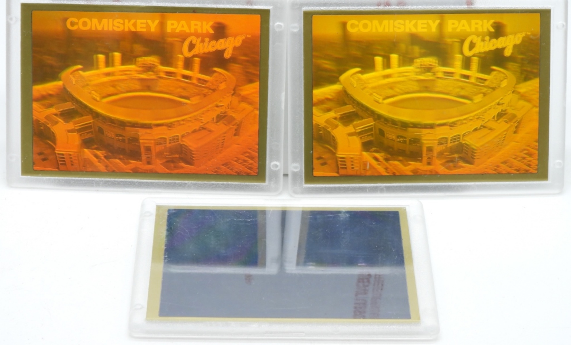 3 Limited Edition Comiskey Park Hologram Cards