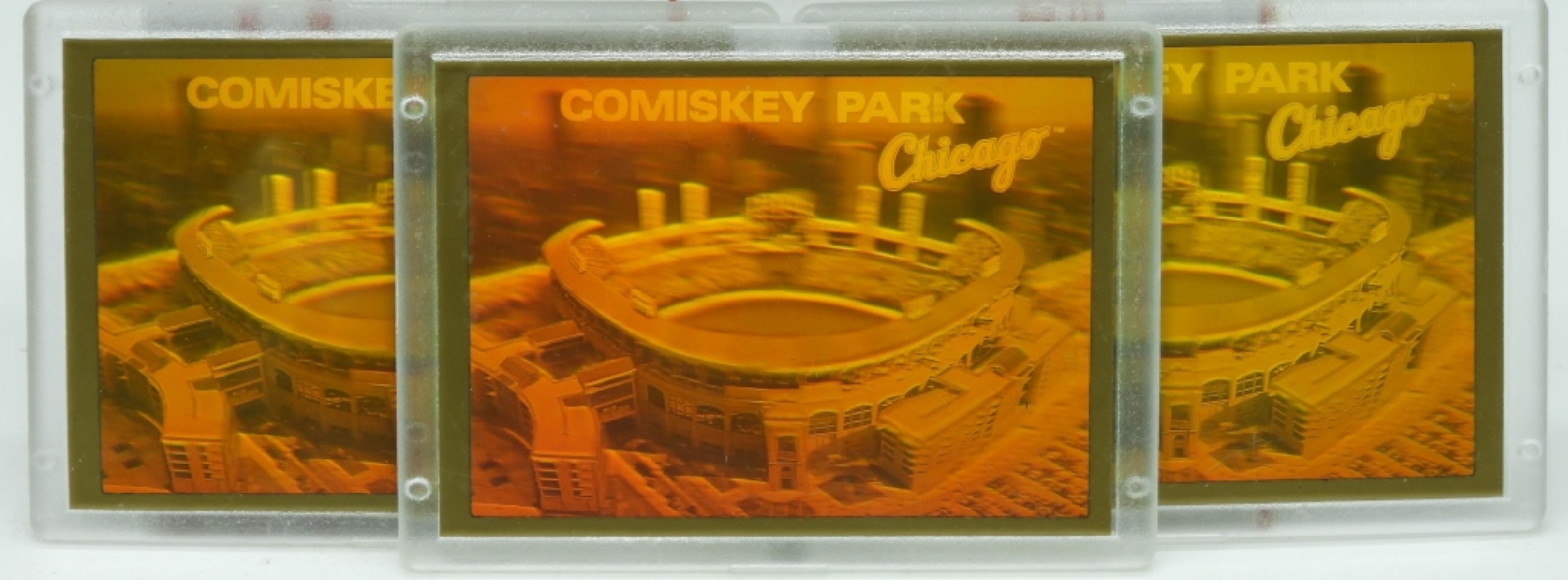 3 Limited Edition Comiskey Park Hologram Cards