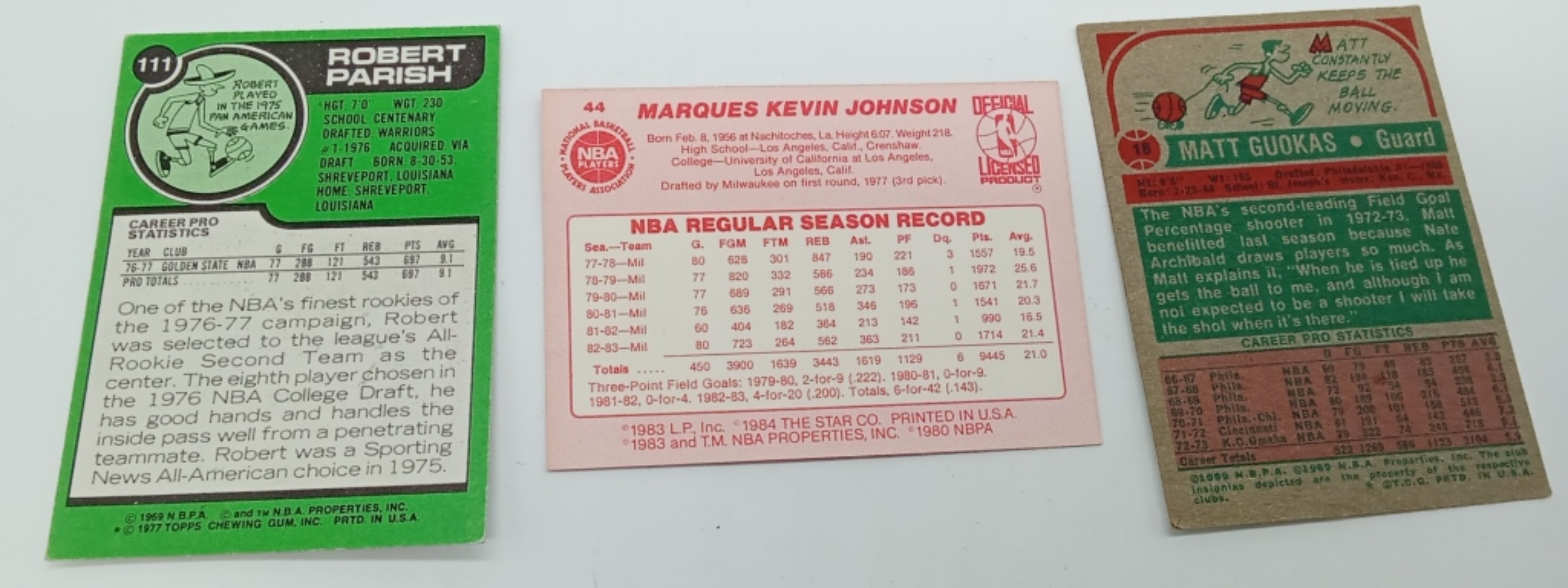 Vintage NBA Trading Cards Lot, 1970s-80s
