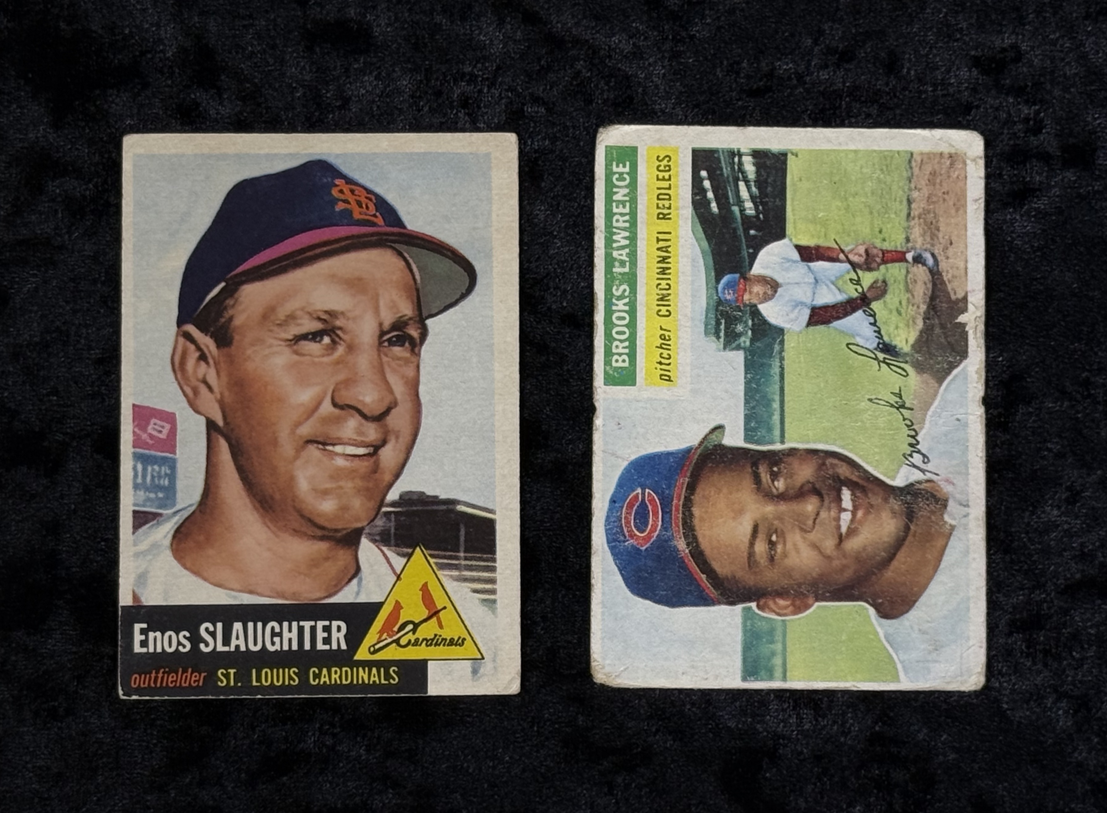 Vintage Baseball Cards, Slaughter & Lawrence, 1950