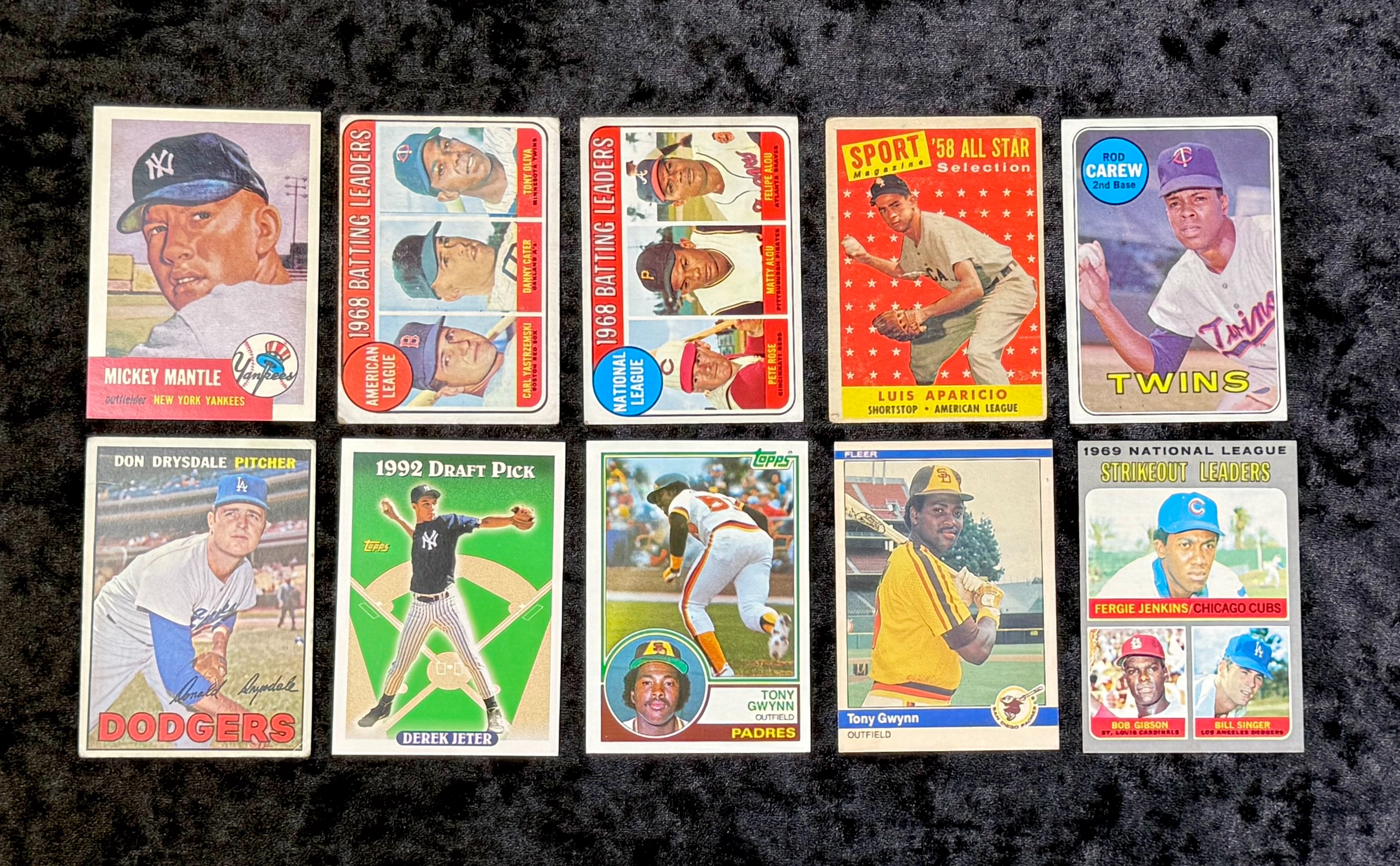 Vintage Baseball Card Lot, Mickey Mantle Reprint