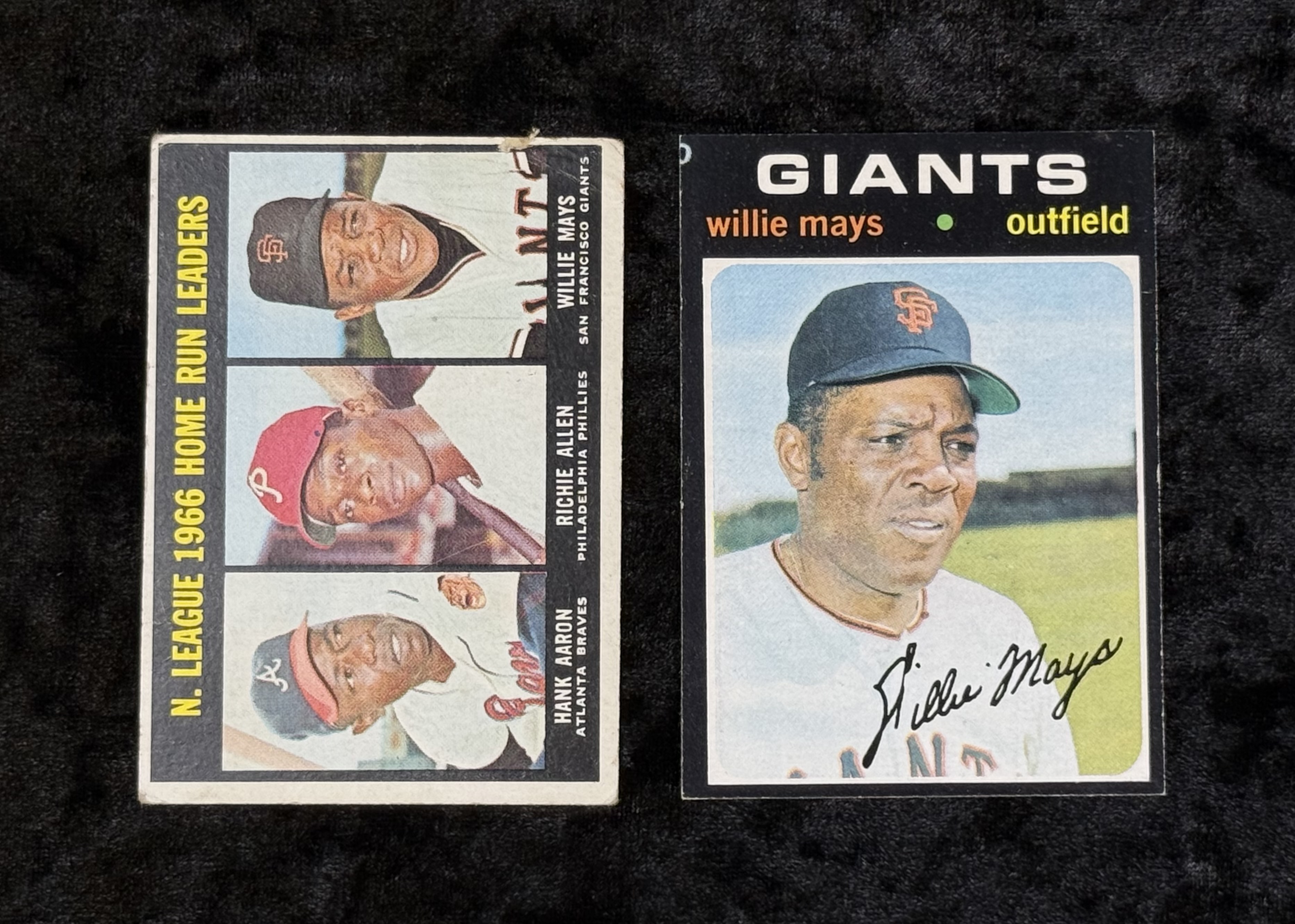 Willie Mays Baseball Cards Lot, 1960-1970's
