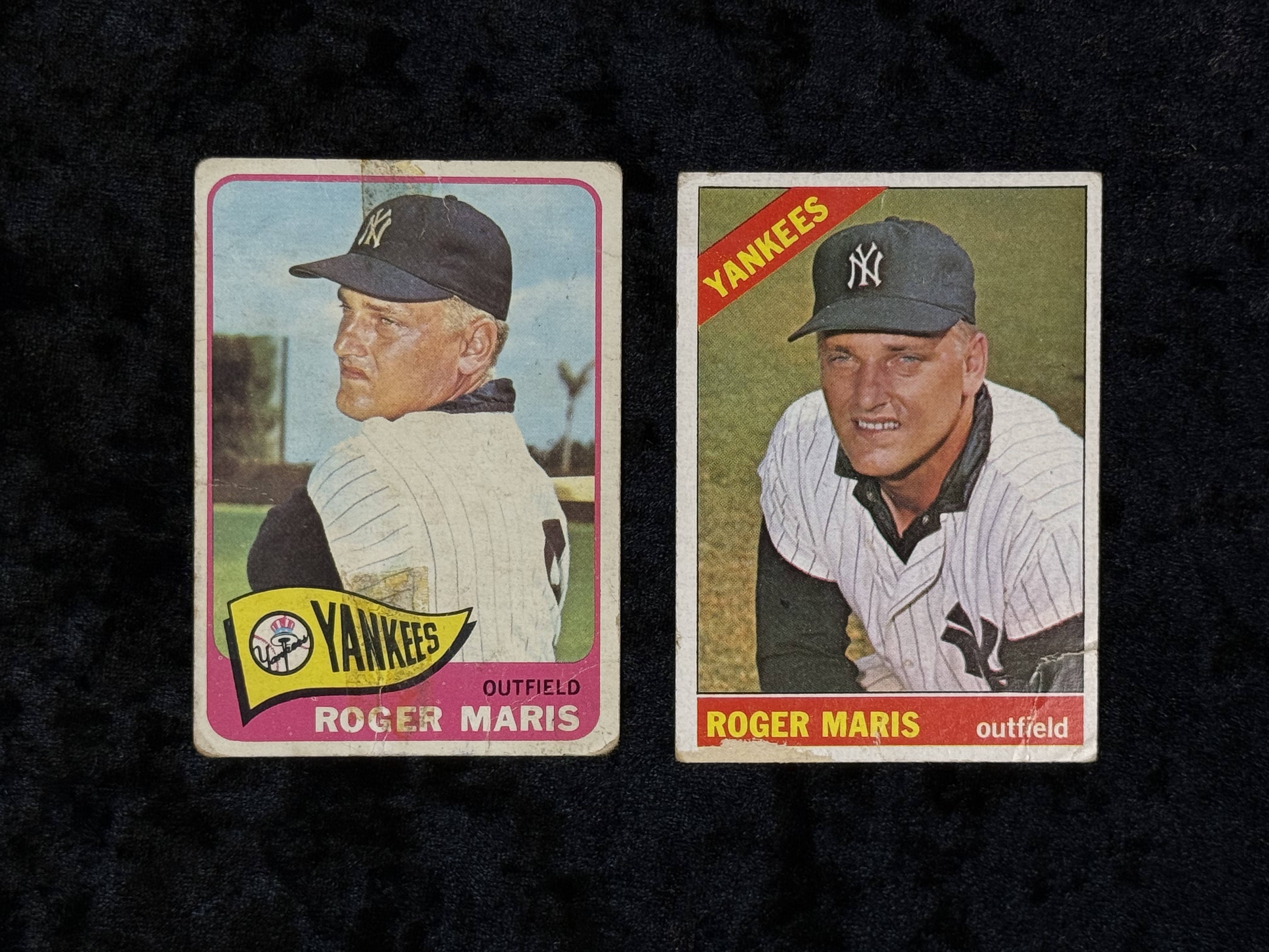Roger Maris Yankees Baseball Cards, 1965-1966