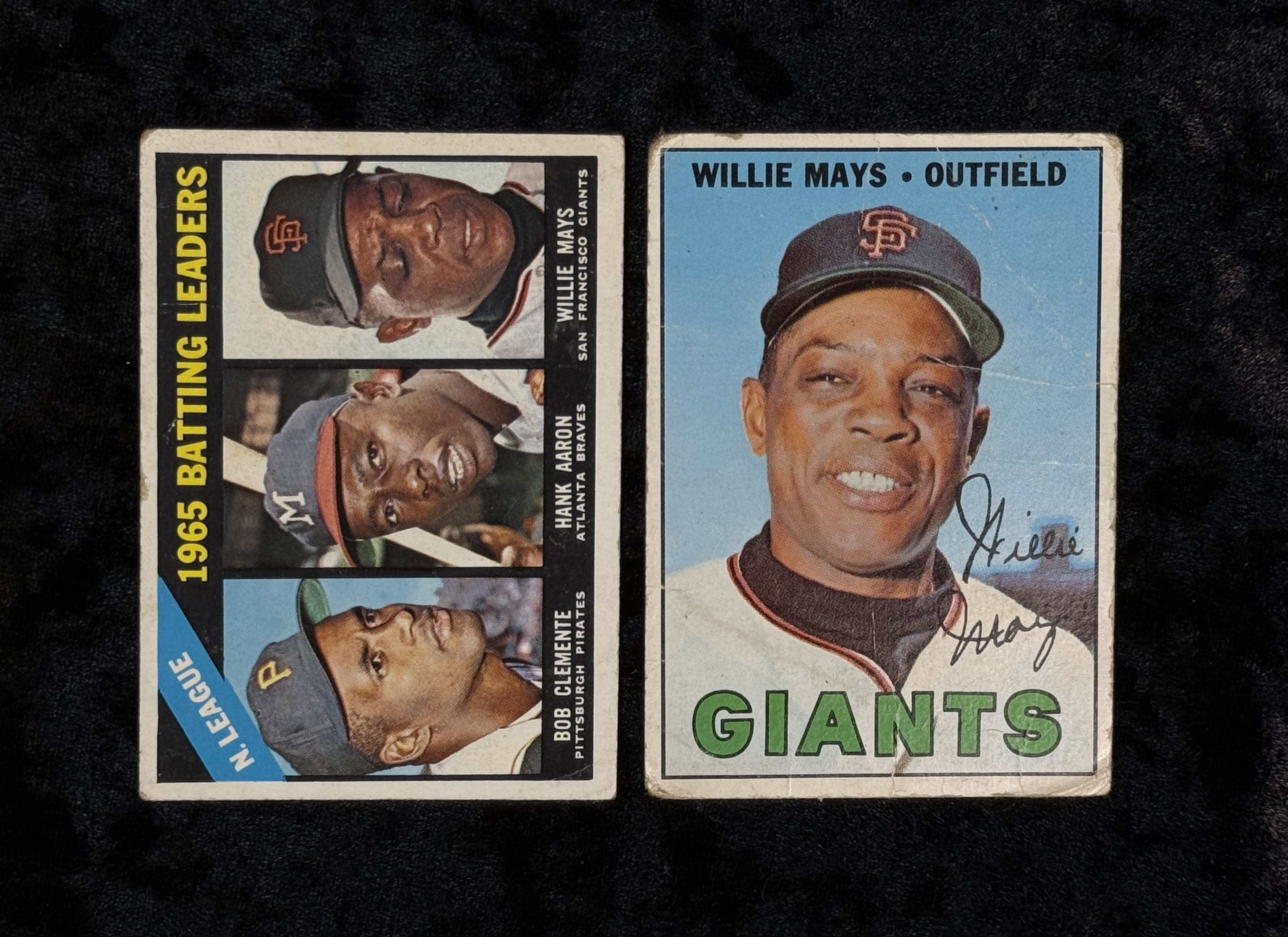 Willie Mays Baseball Cards Lot, 1960's