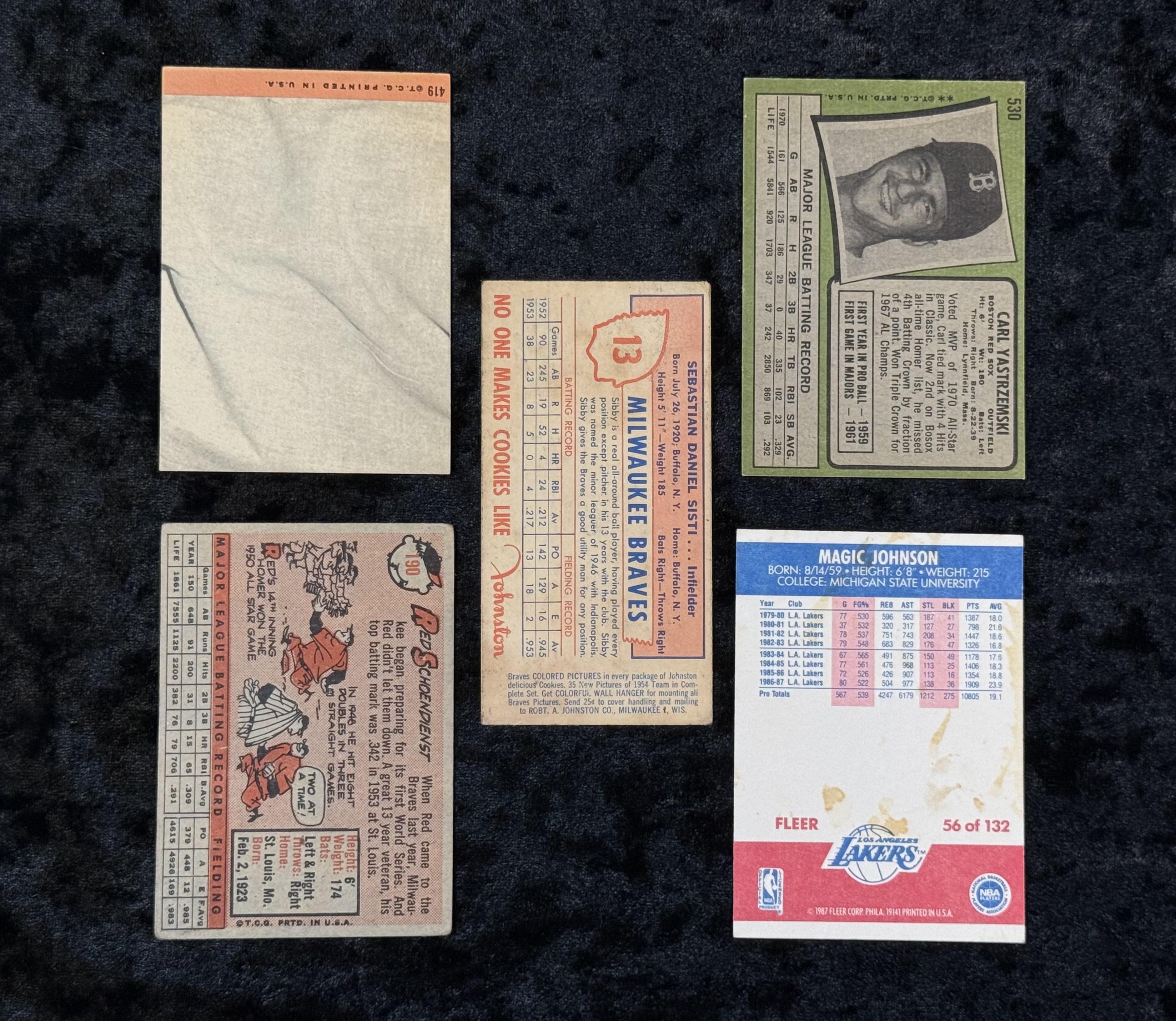 Vintage Baseball & Basketball Cards 1954-1988 Lot