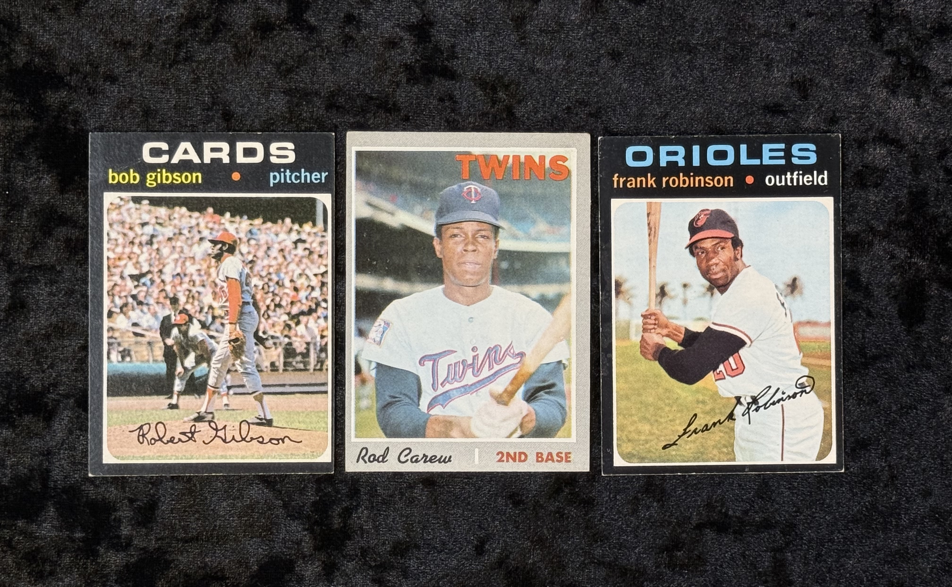 Vintage Baseball Cards Lot: Carew, Gibson