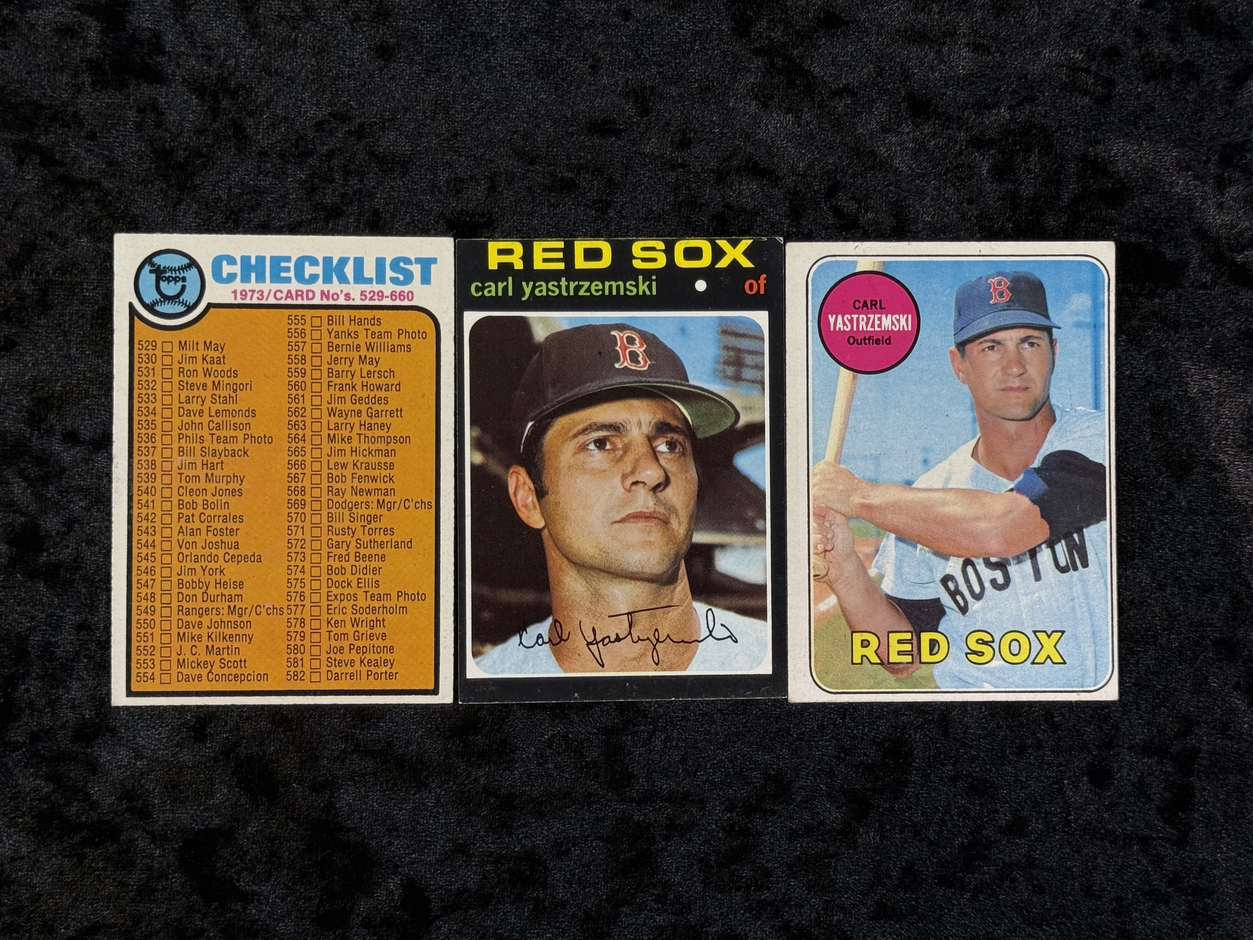 3 Carl Yastrzemski Topps Cards 1969-1973