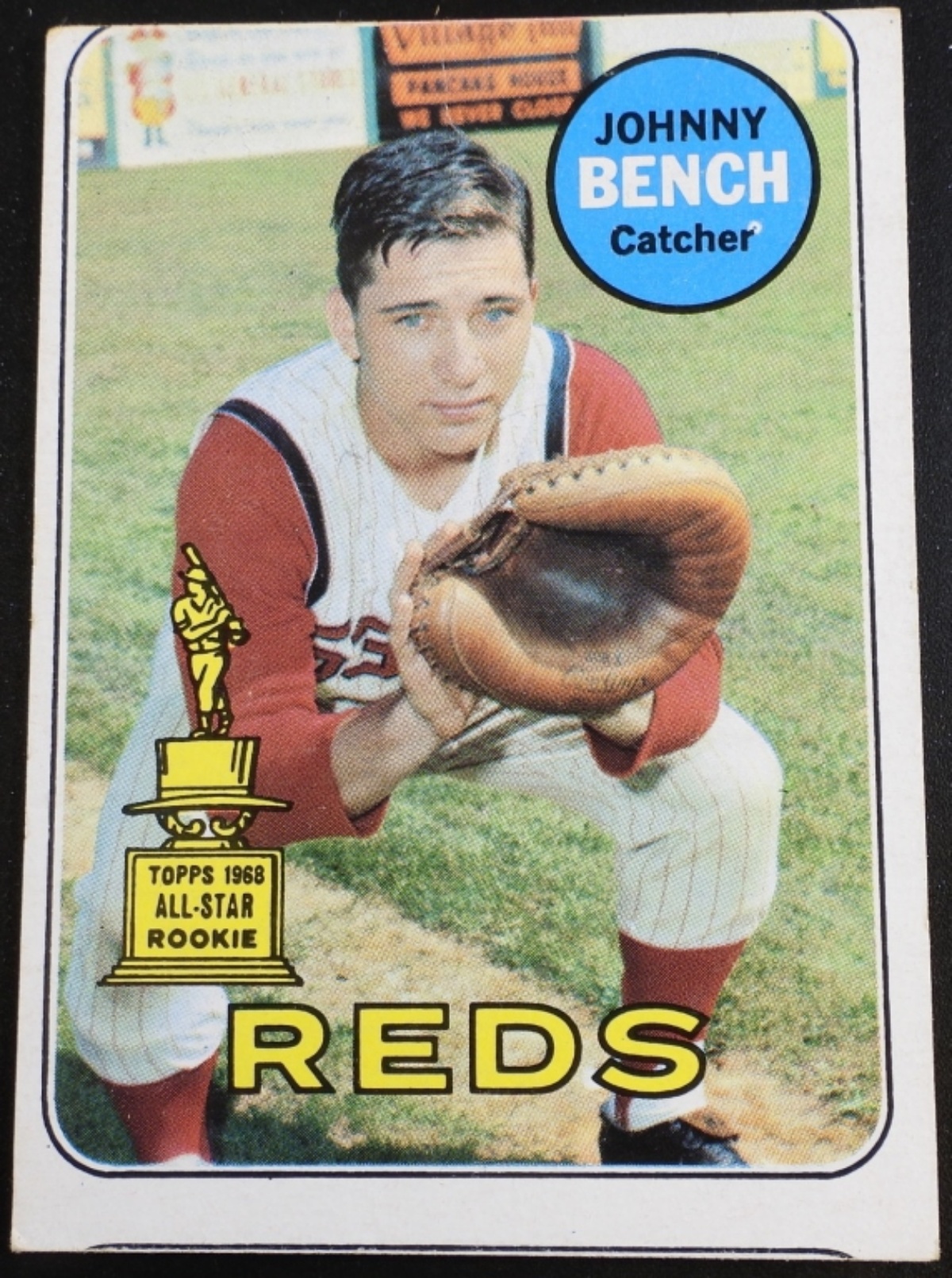 1969 Topps Johnny Bench Rookie #95, Trimmed