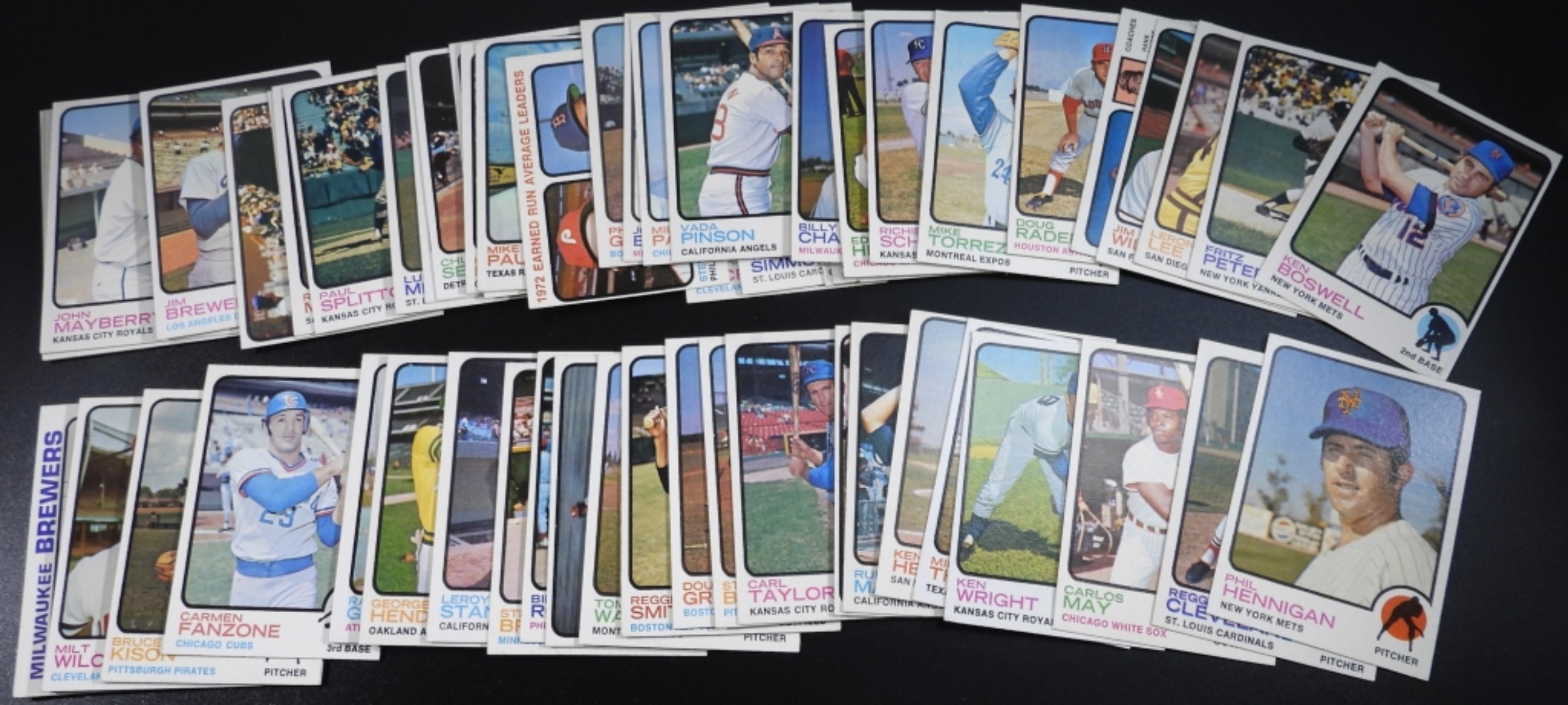 65 Topps 1970s Baseball Cards Lot