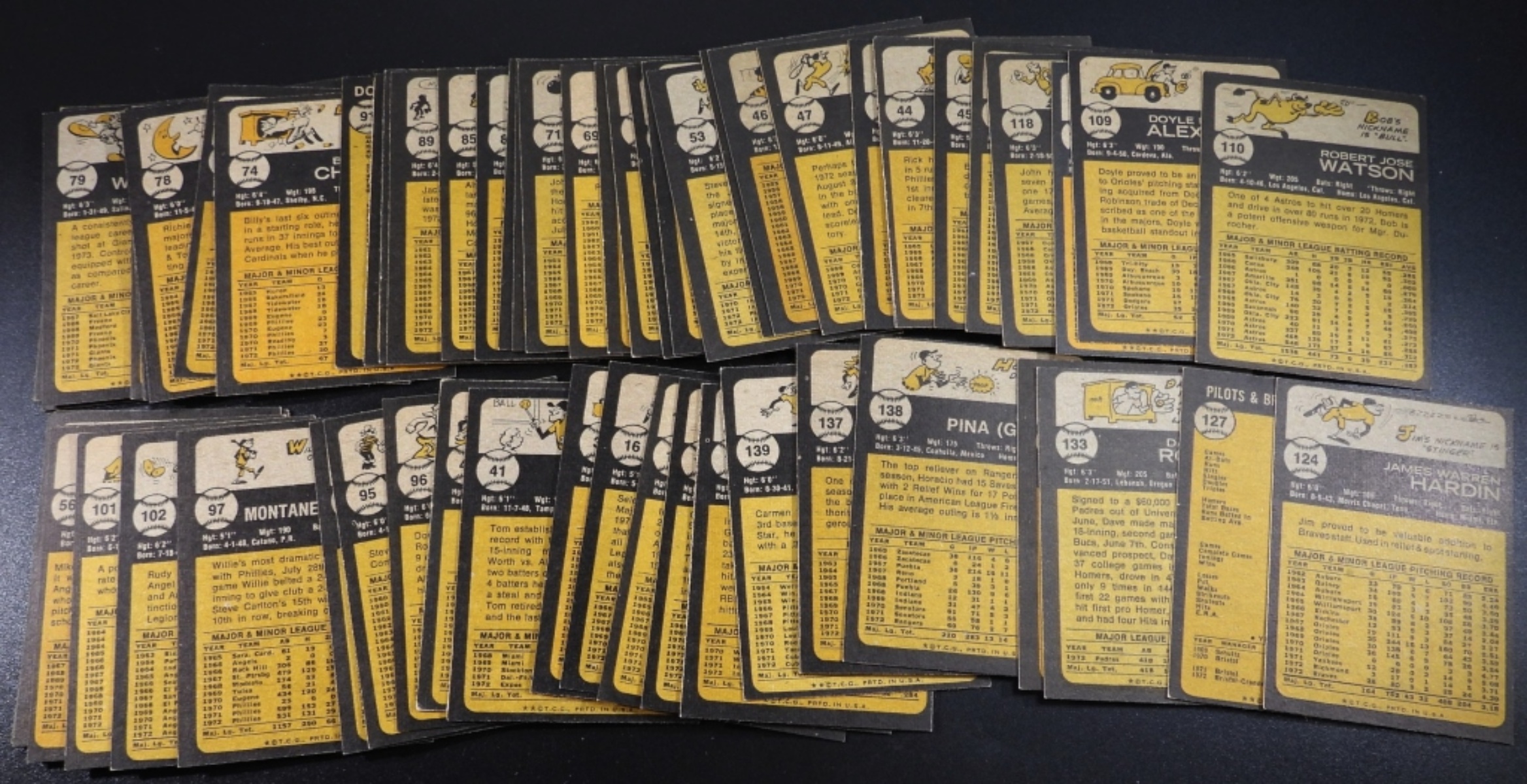 65 Topps 1970s Baseball Cards Lot