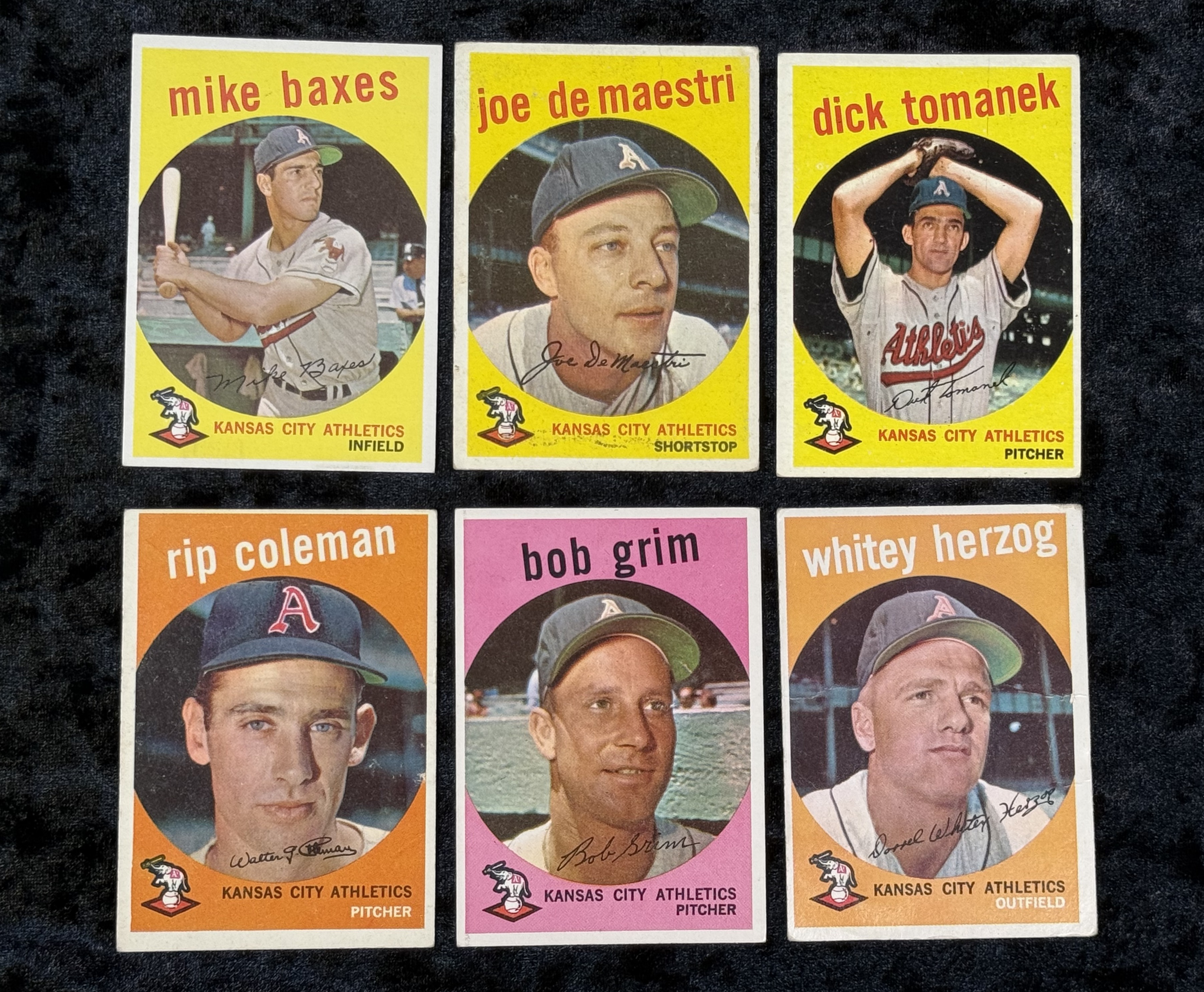 1950s Kansas City Athletics Baseball Cards