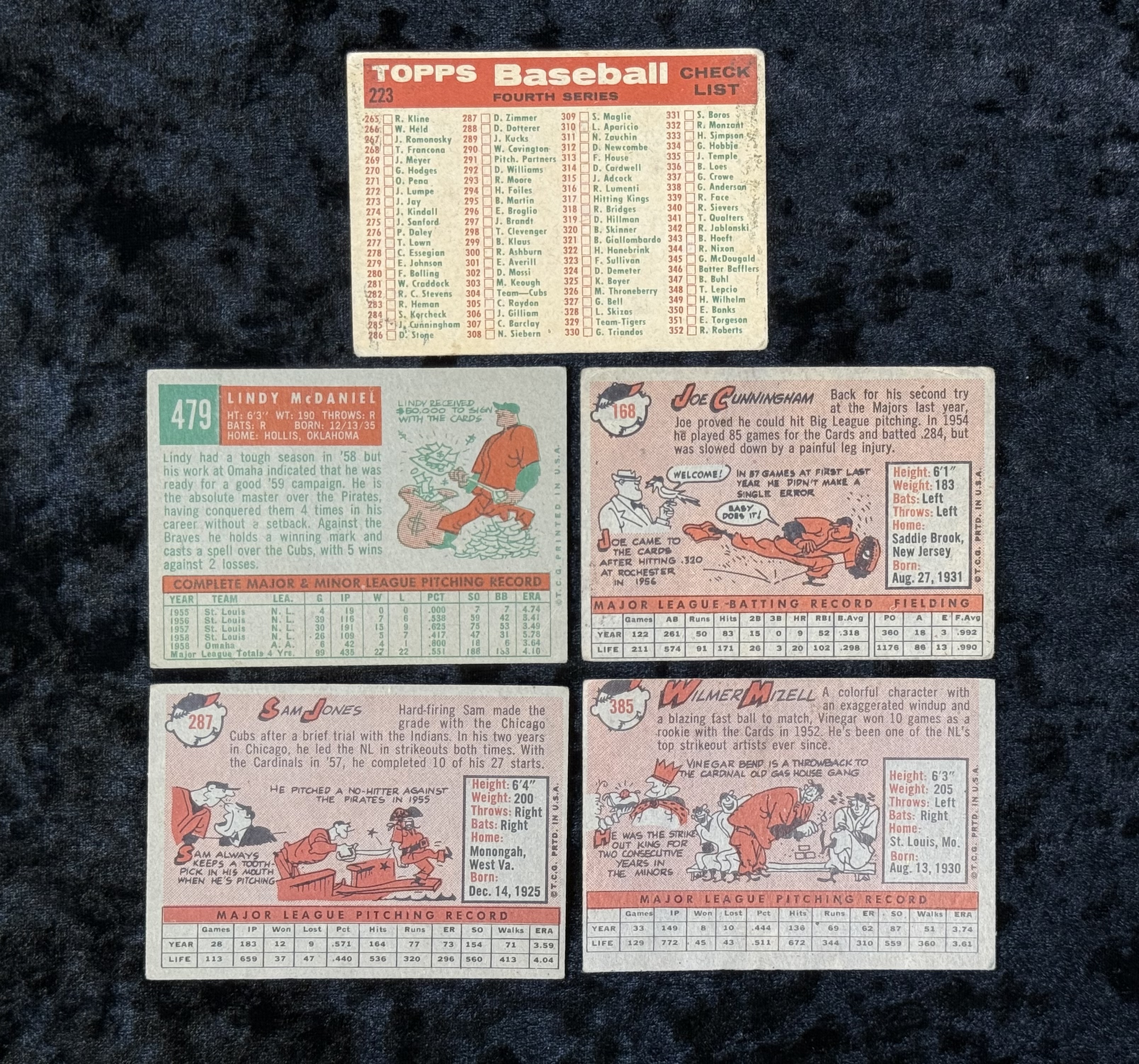 1950s St. Louis Cardinals Baseball Card Lot (5)