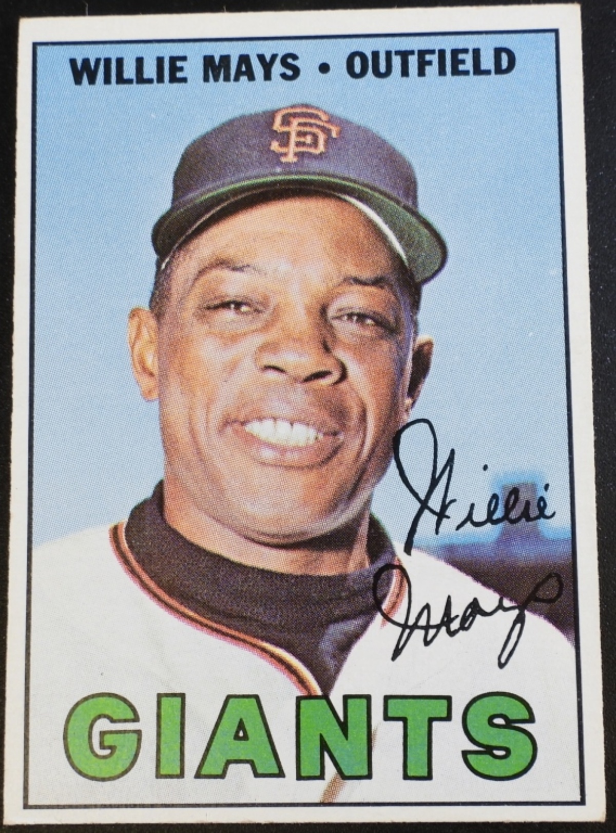 1967 Topps Willie Mays #200 Giants Signed