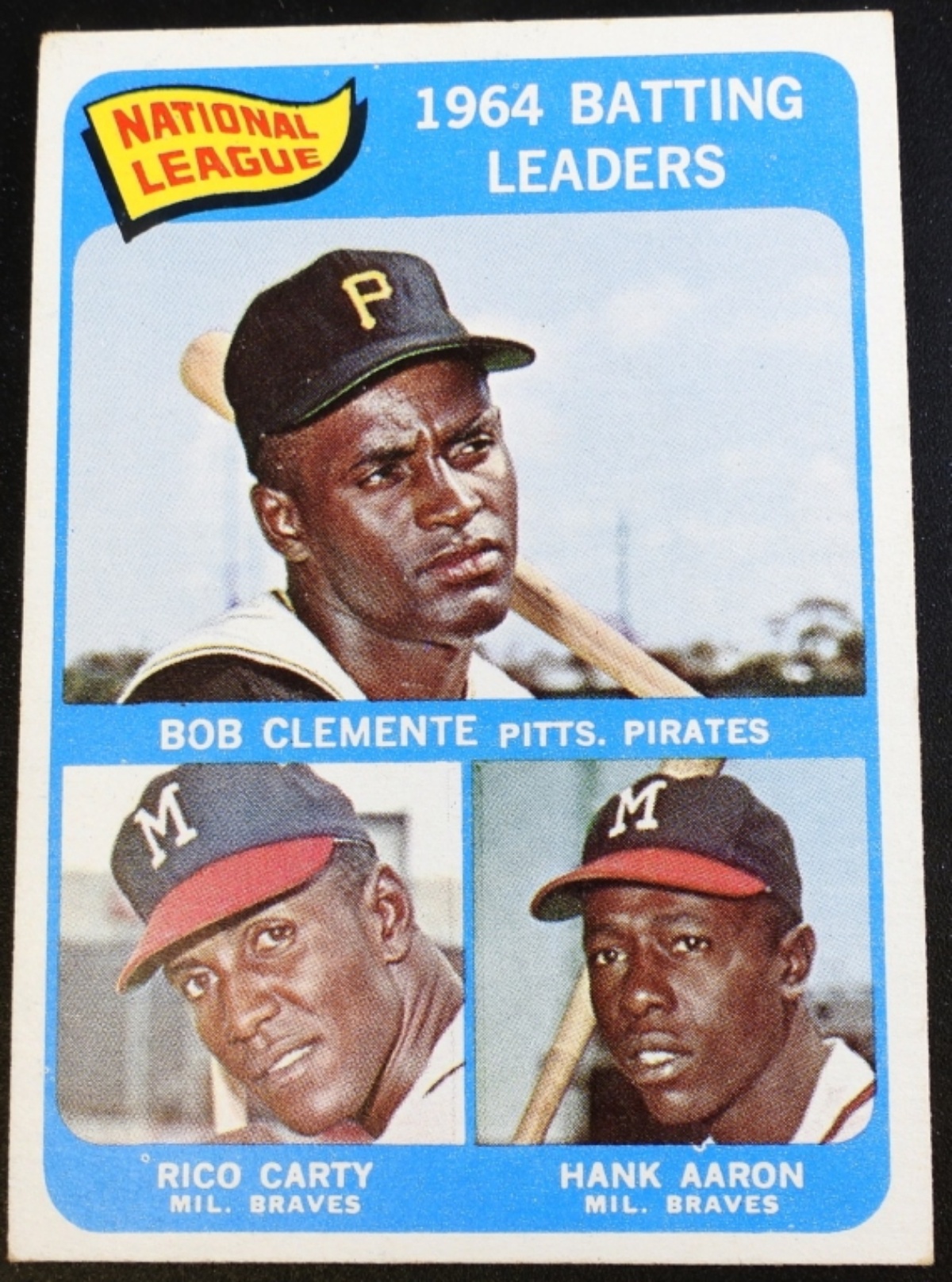 1965 Topps National League 1964 Batting Leaders