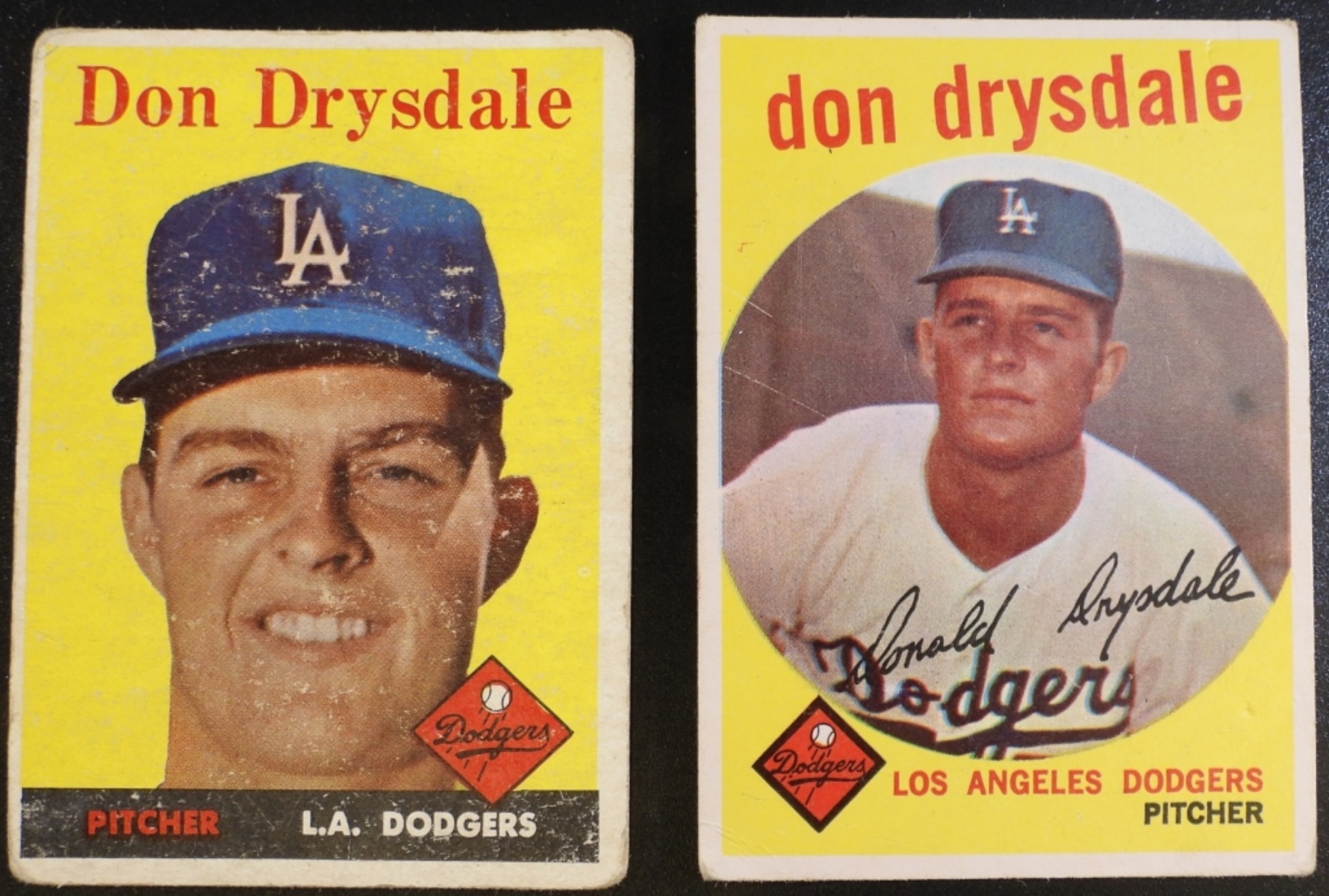 1958-1959 Topps Don Drysdale Cards Lot #25 #387