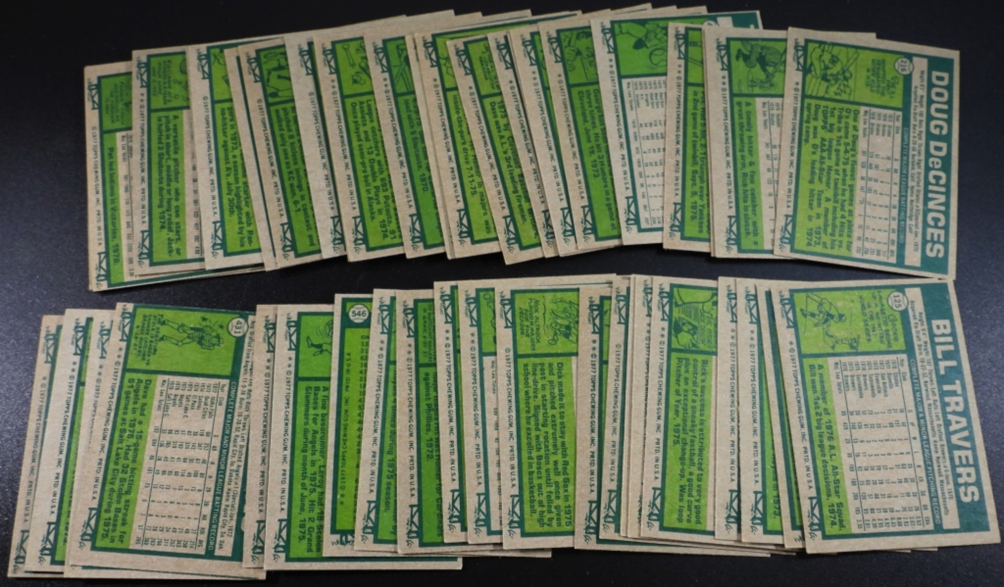 Lot of 50 Topps Baseball Cards,1977