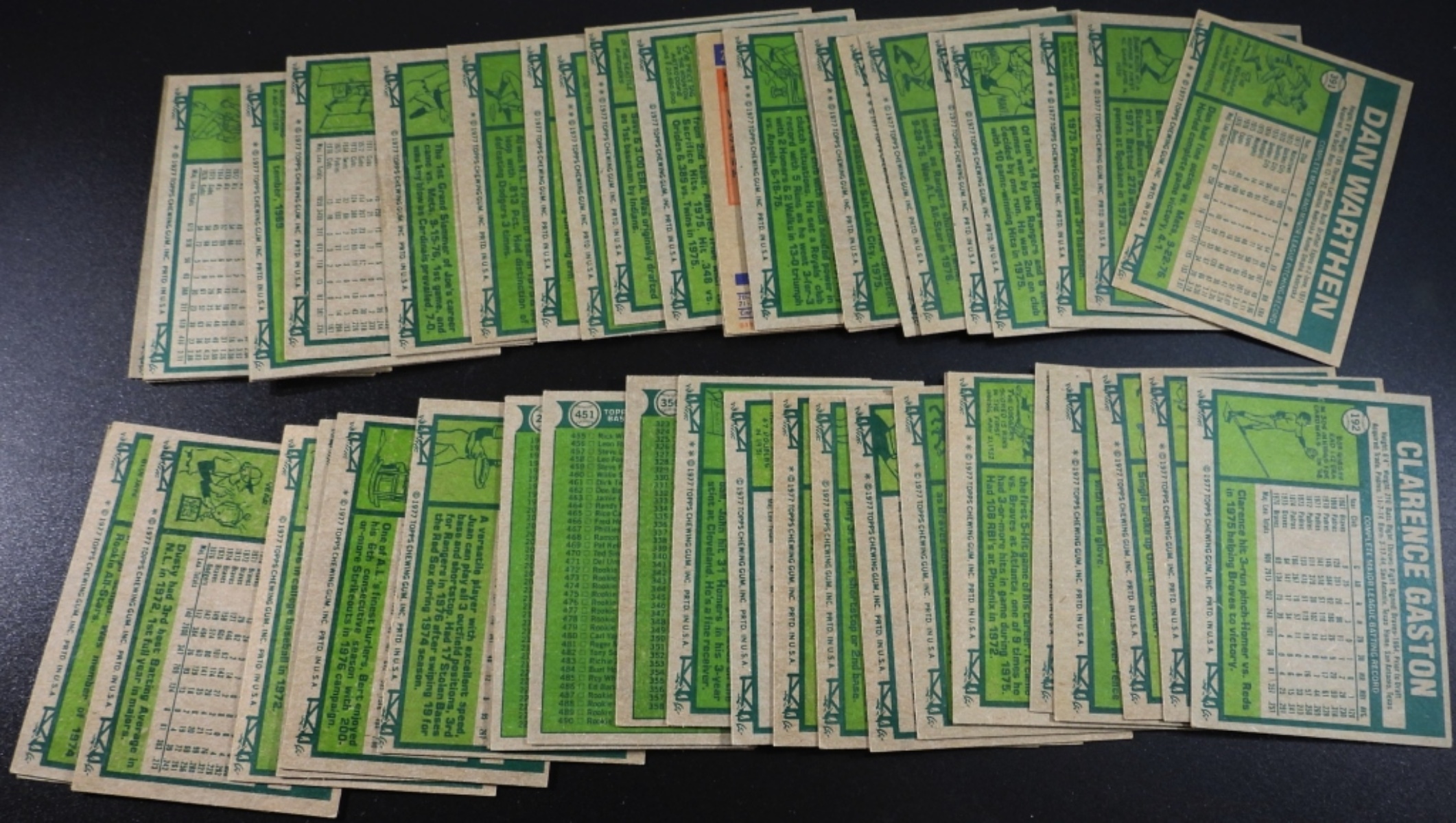 Lot of 50 1970s Topps Baseball Cards
