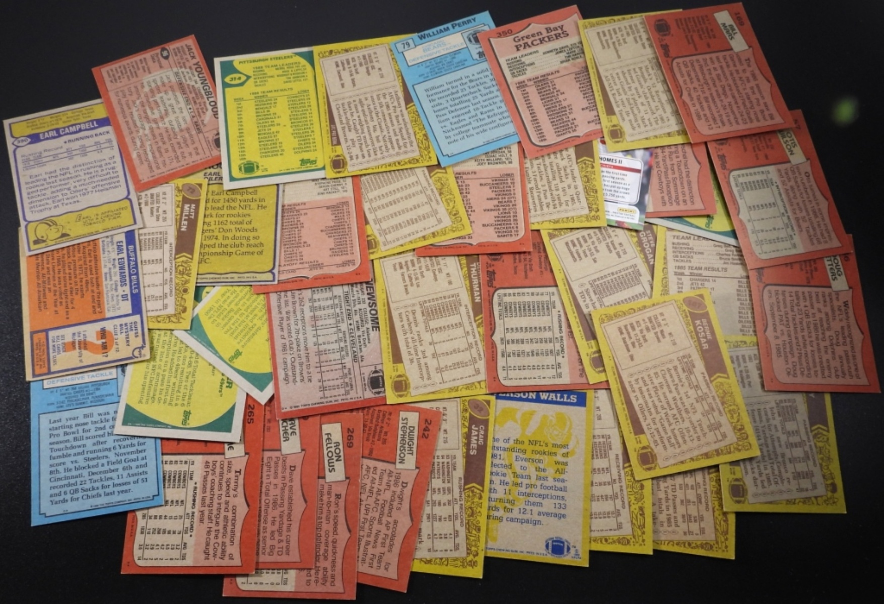 38 Vintage Football Cards, Topps