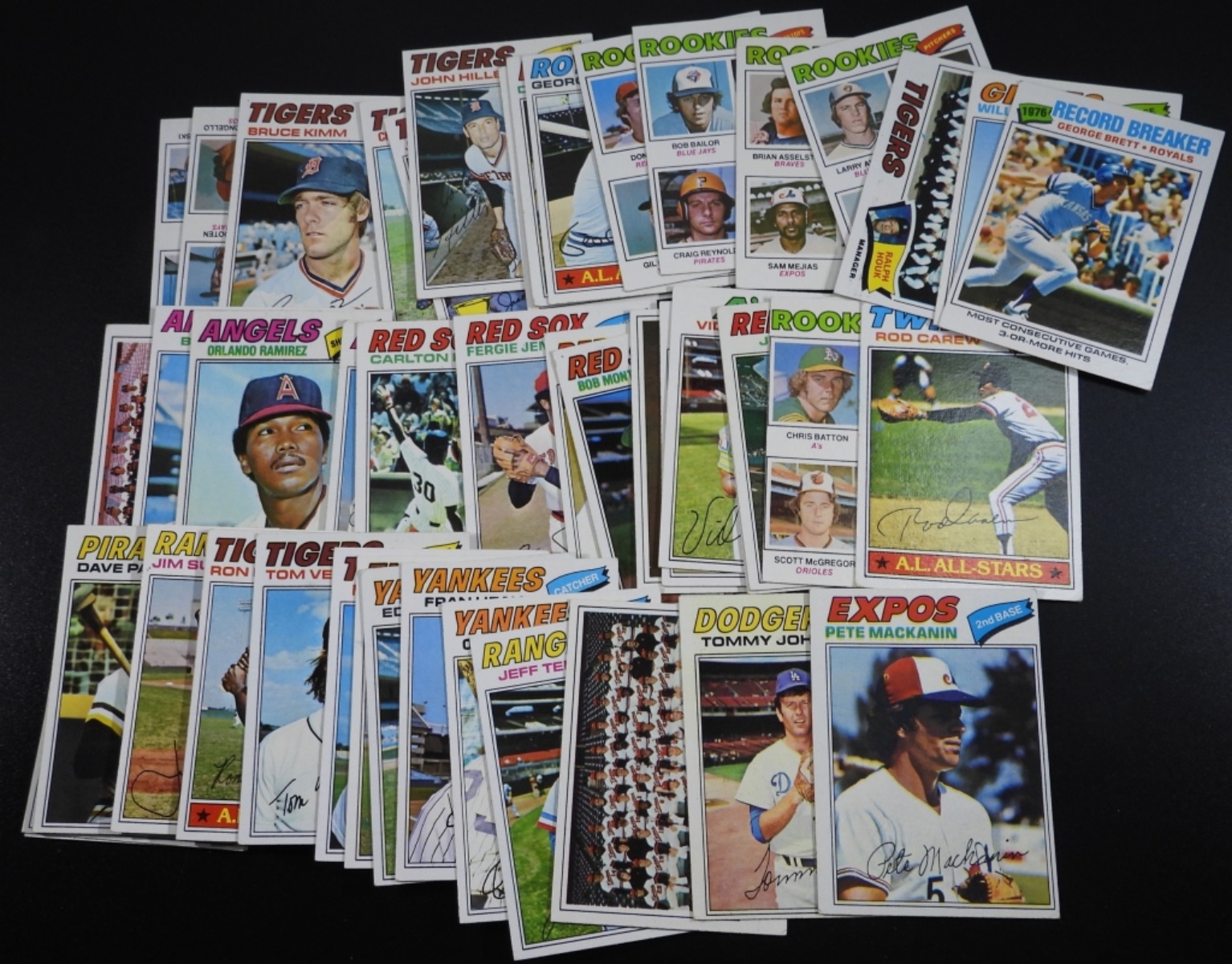 1970s Topps Baseball Cards Lot, 50 Cards