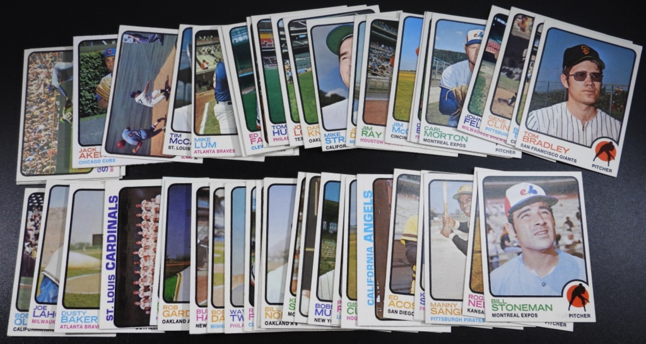1970s Topps Baseball Cards Lot of 50