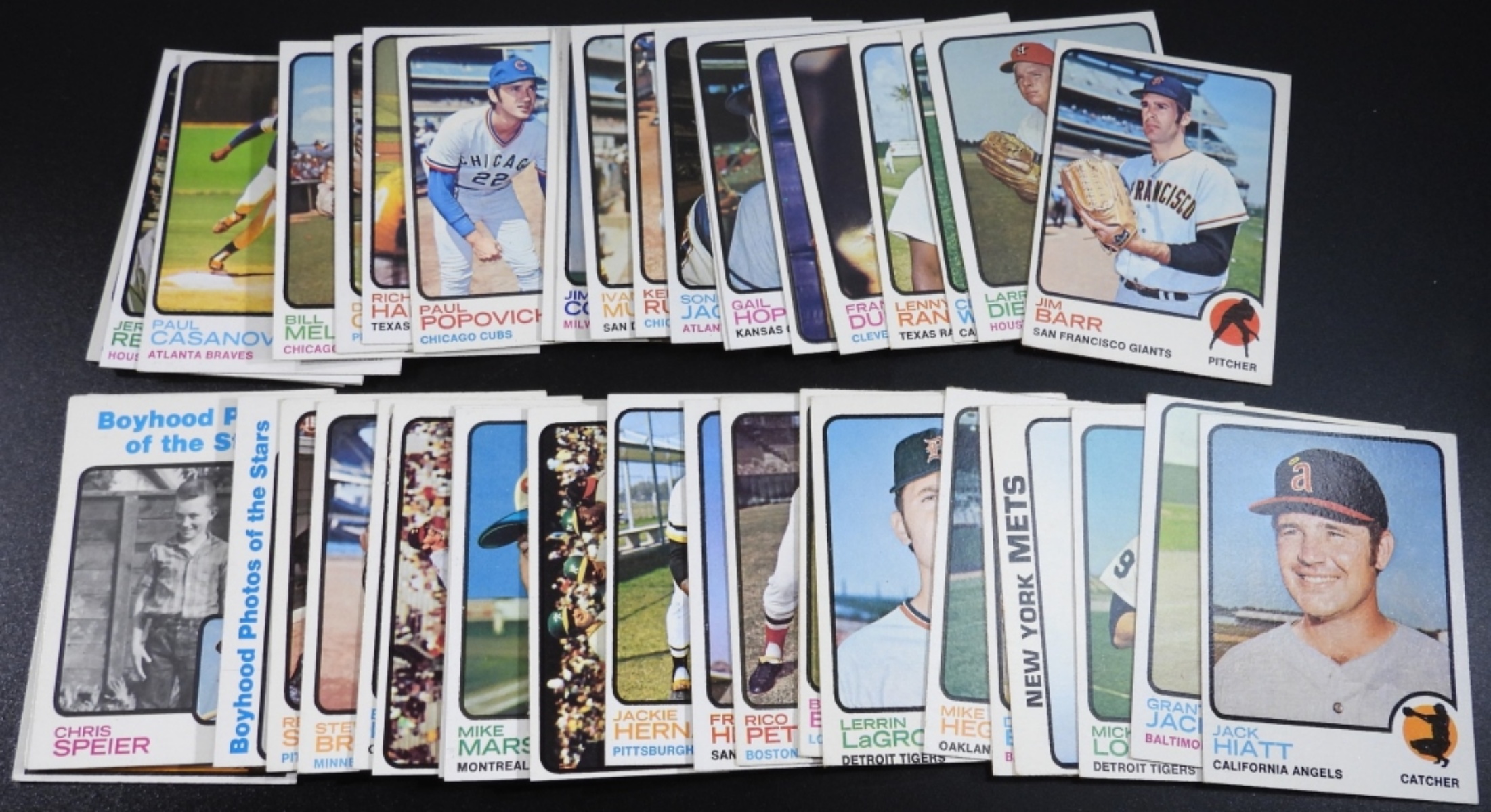 40+ 1970s Topps Baseball Cards, Various Conditions