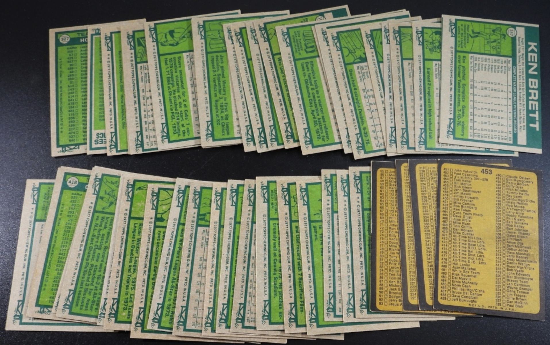 Lot of 50 Topps Baseball Cards, 1970s