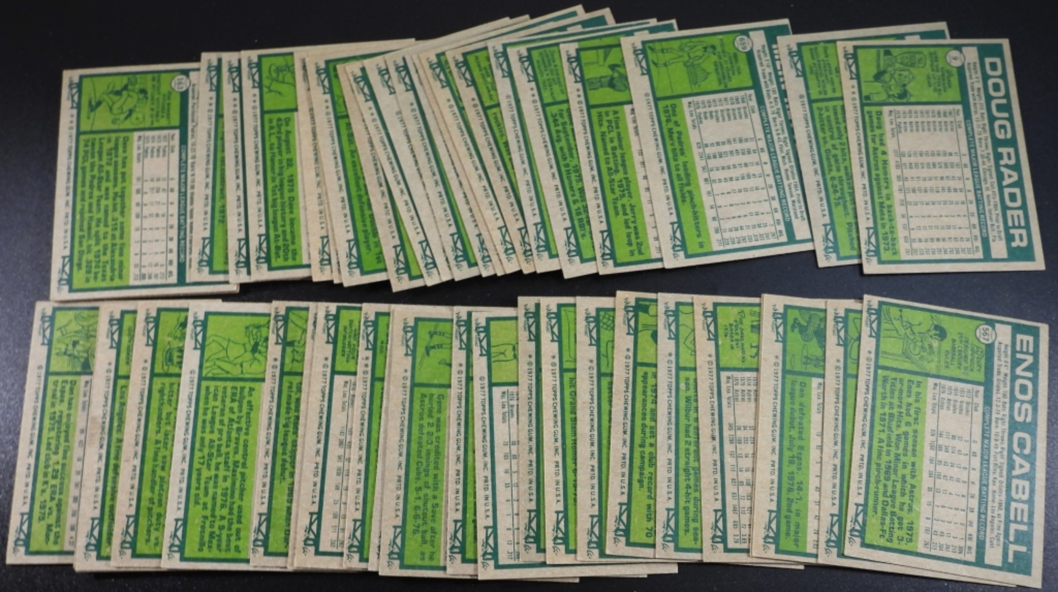 50 1970s Topps Baseball Cards Mix Lot