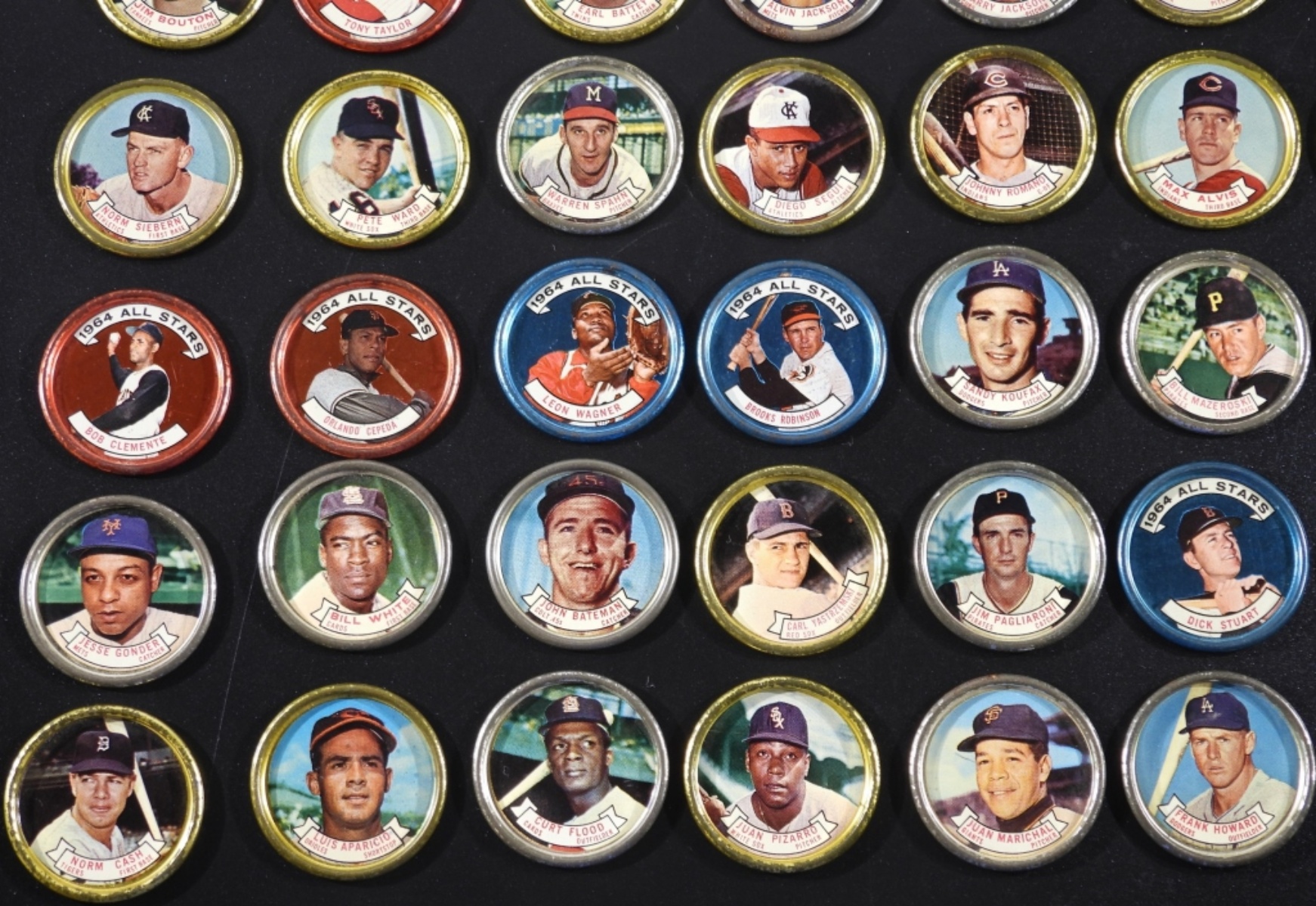 1964 Topps Baseball Coins, Set of 43