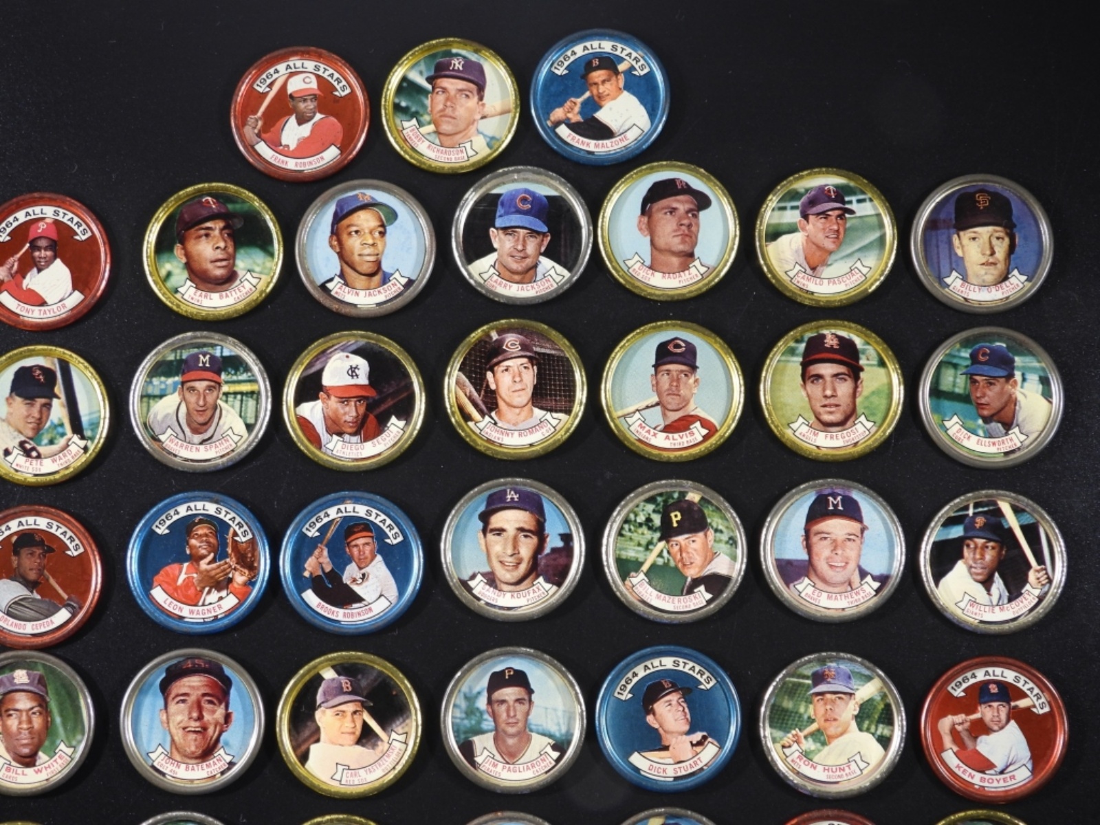 1964 Topps Baseball Coins, Set of 43