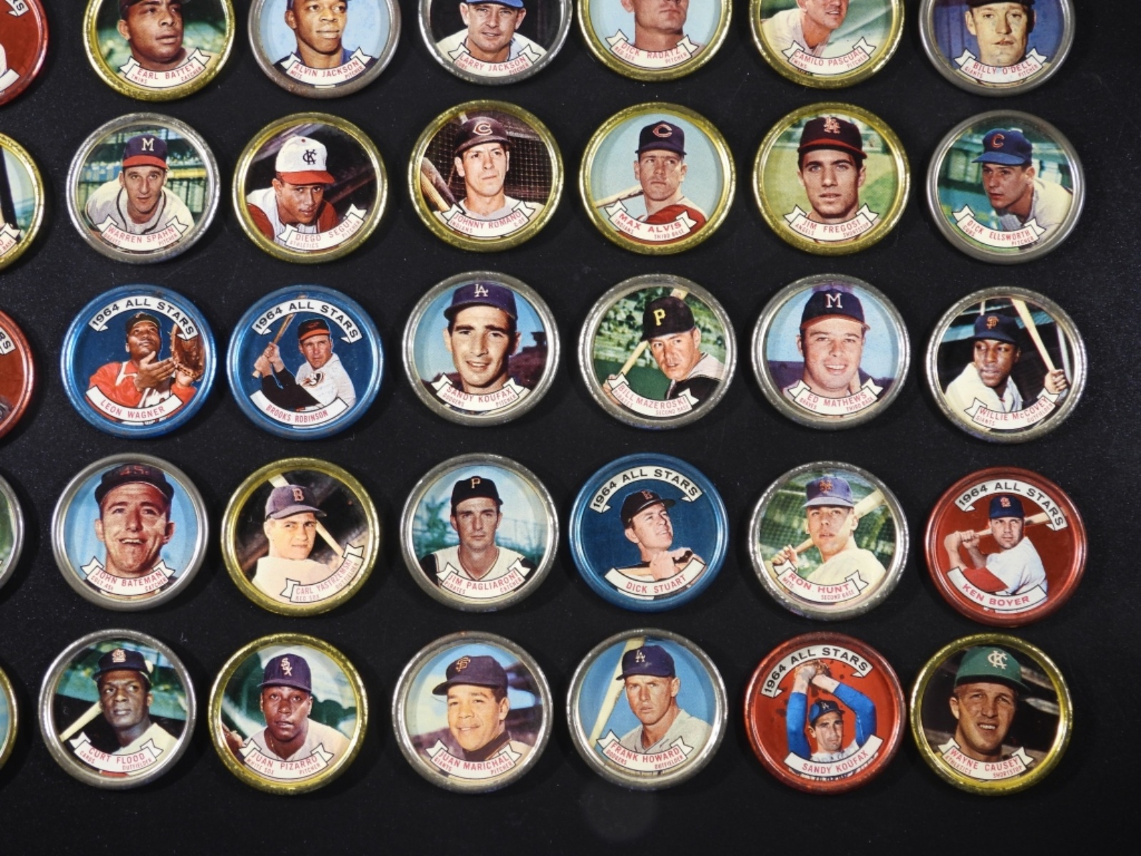 1964 Topps Baseball Coins, Set of 43