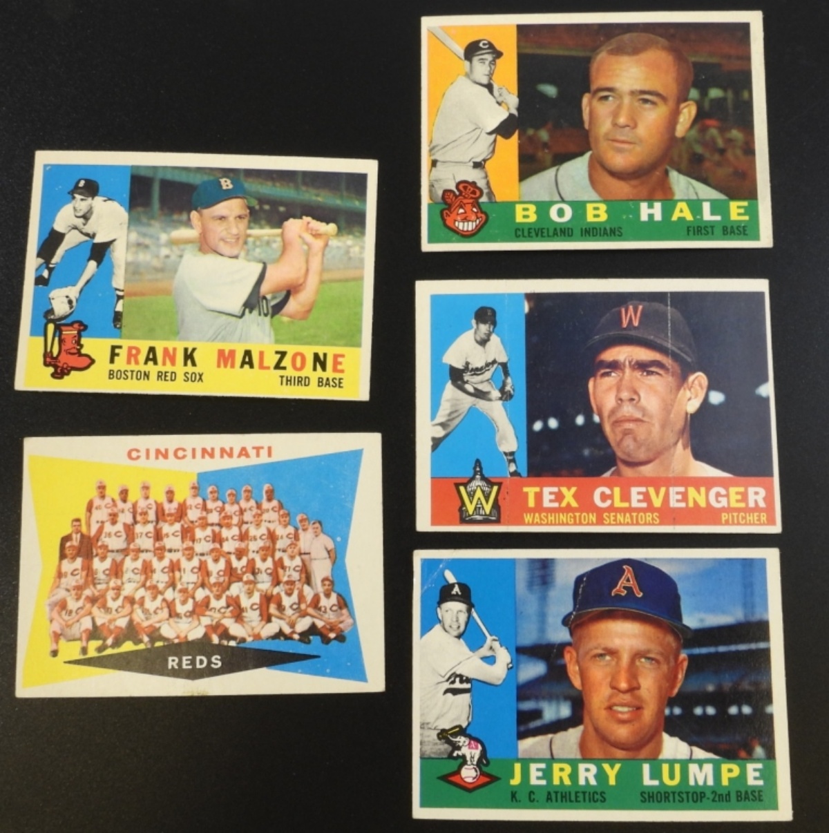 1960s Topps Baseball Cards, 5 Card Lot