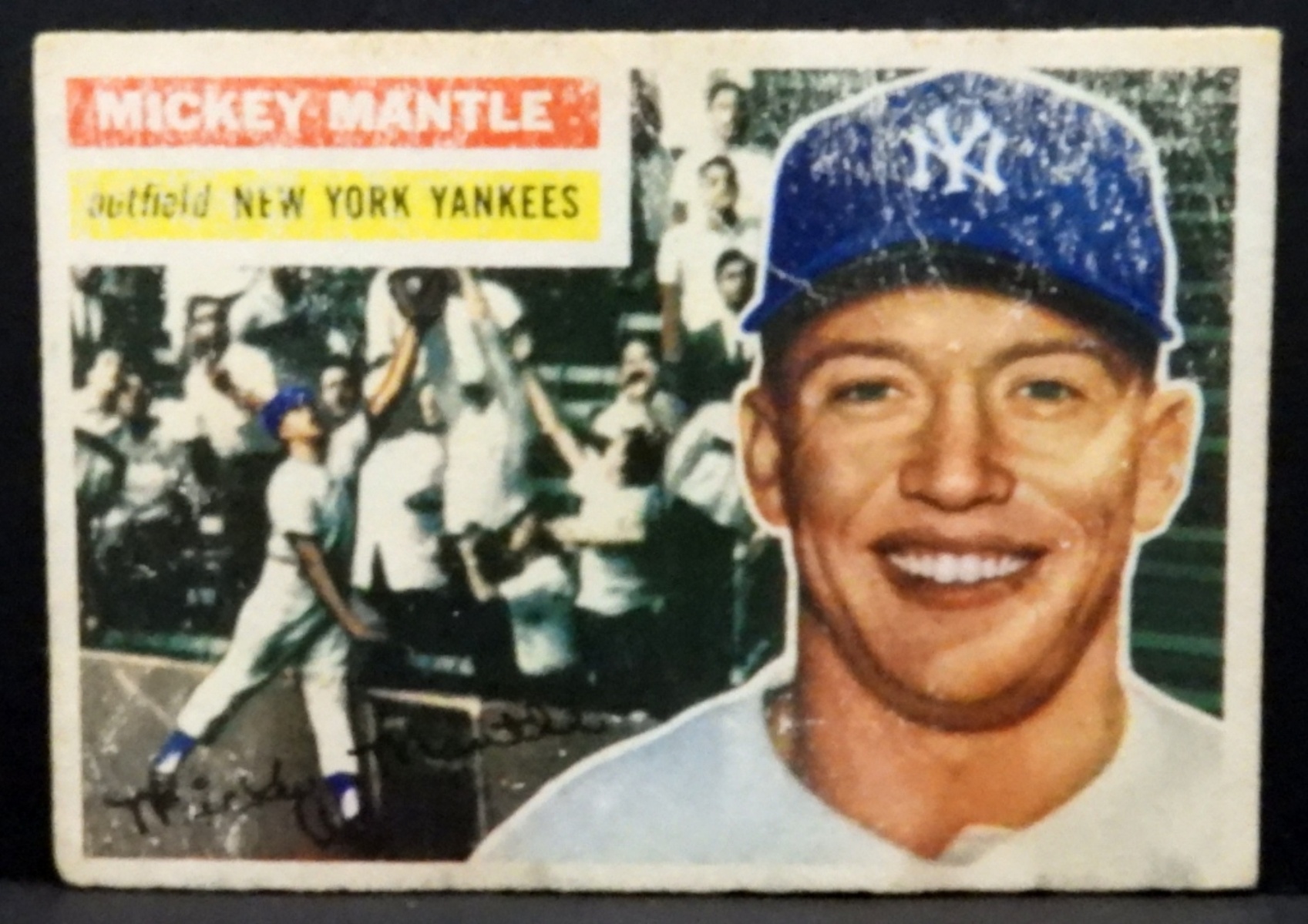 1956 Mickey Mantle Topps Card 135 New York Yankees