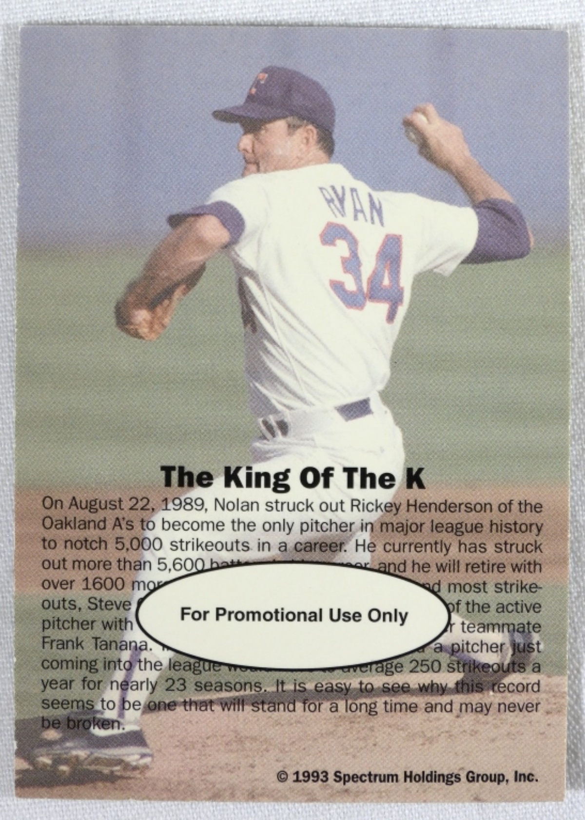 1993 Nolan Ryan The King Of The K