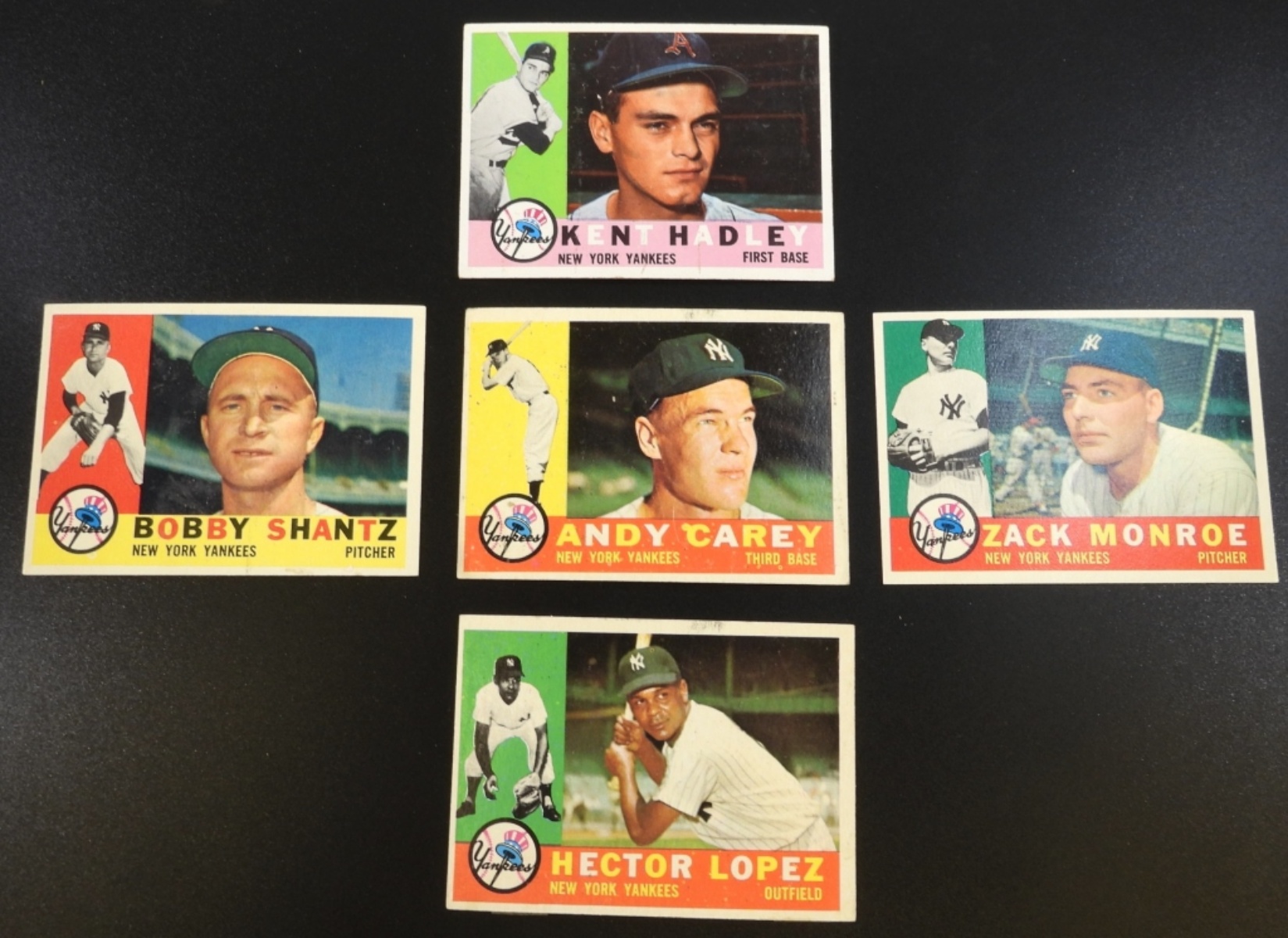 1960s Yankees Cards - 5 Topps Issues