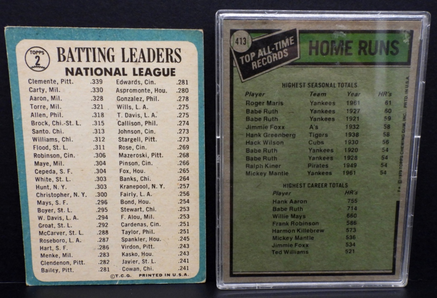 65 & 79 Topps Basball Cards
