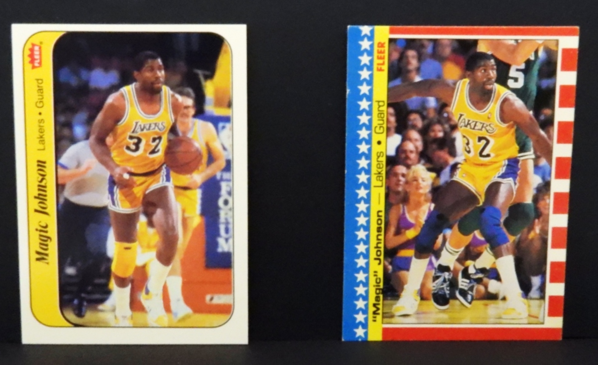 Magic Johnson Lakers Trading Cards Lot (1980s)