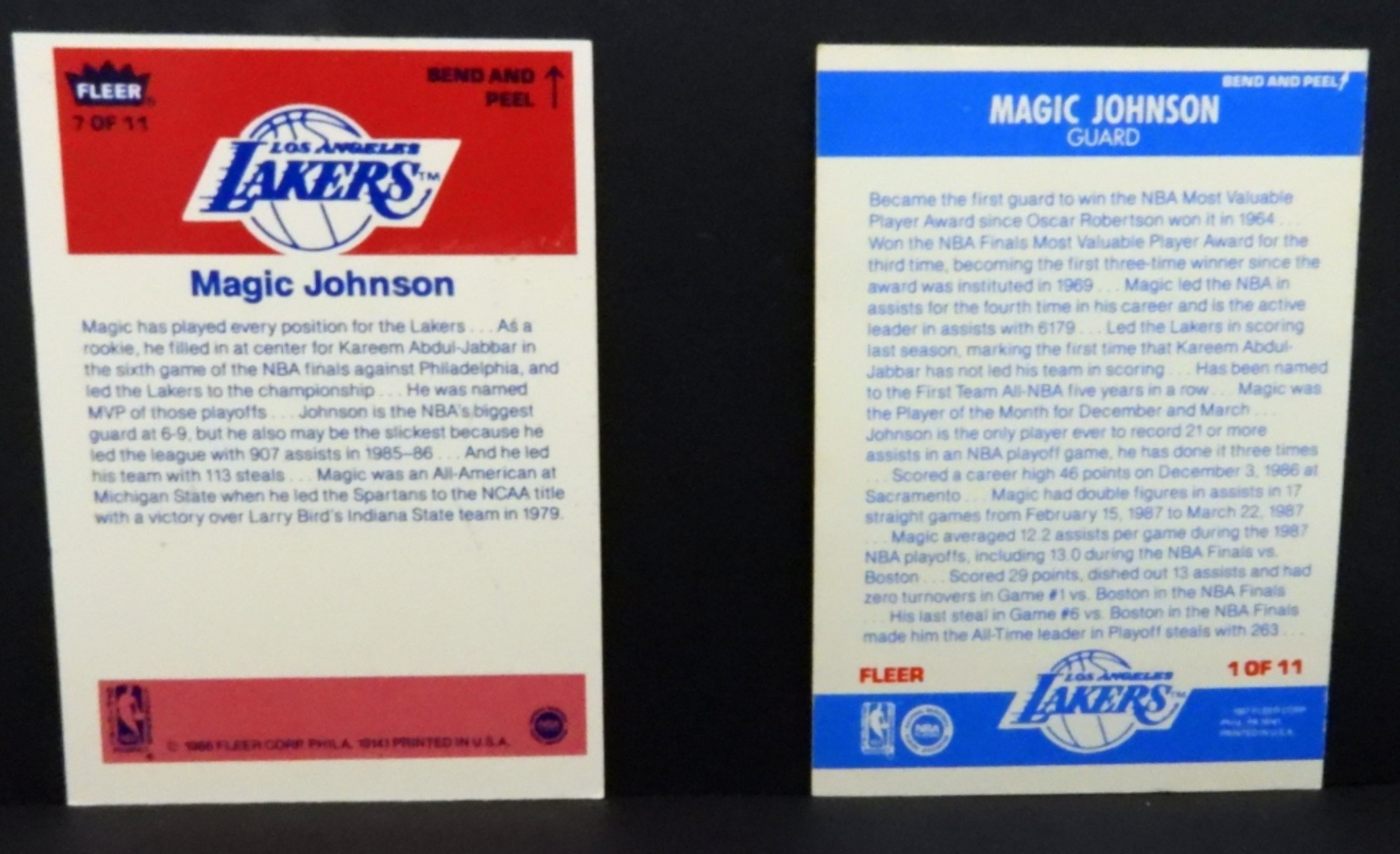 Magic Johnson Lakers Trading Cards Lot (1980s)