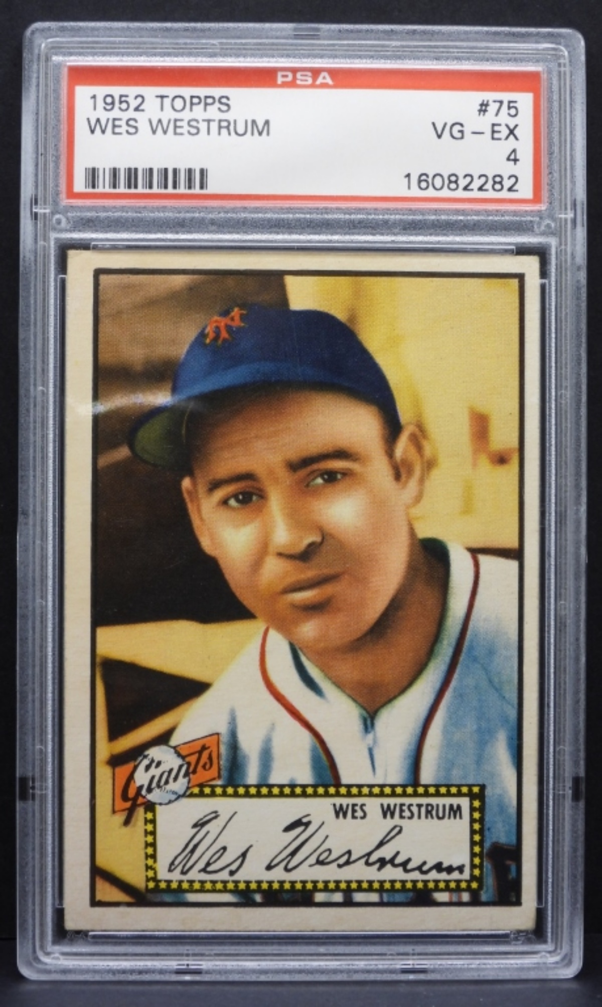 PSA TOPPS 1952 Wes Westrum #75 VG-EX 4