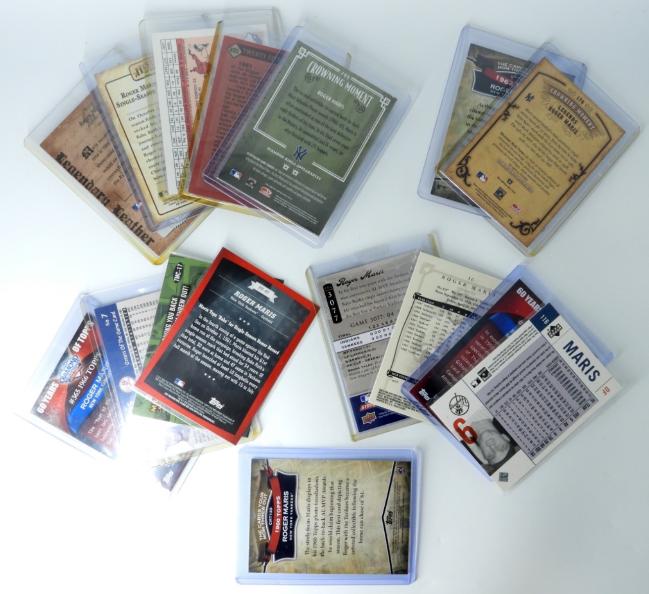 Roger Maris Yankees Trading Cards Collection Lot