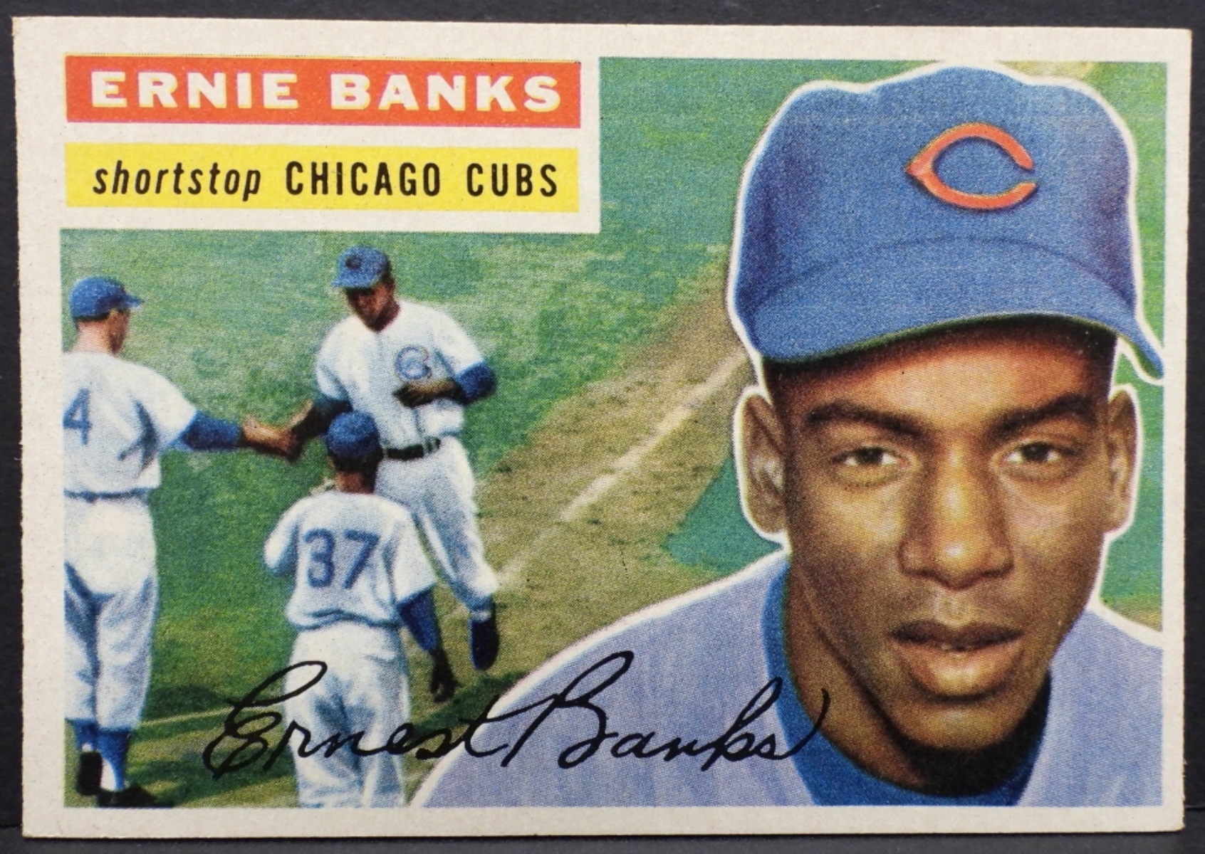 1956 Topps Ernie Banks Card Raw