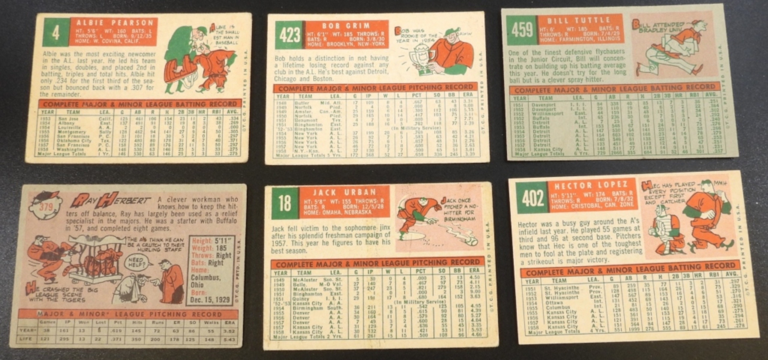 1950s Baseball Cards Mixed Teams Lot 6