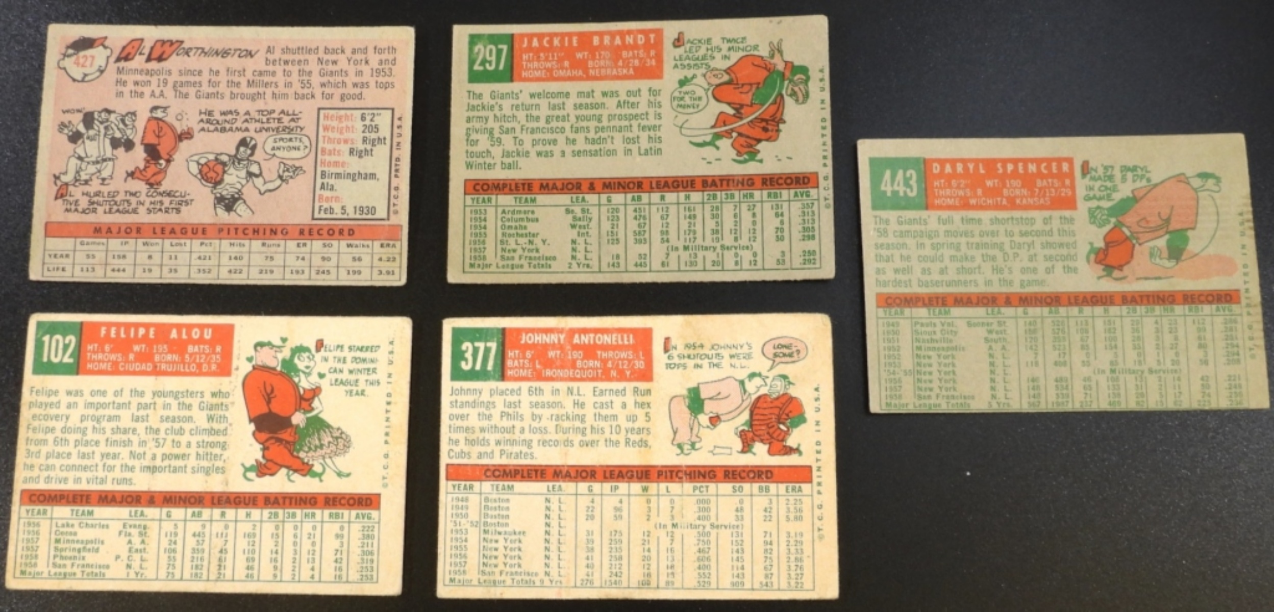 1950s San Francisco Giants Card Lot (5)
